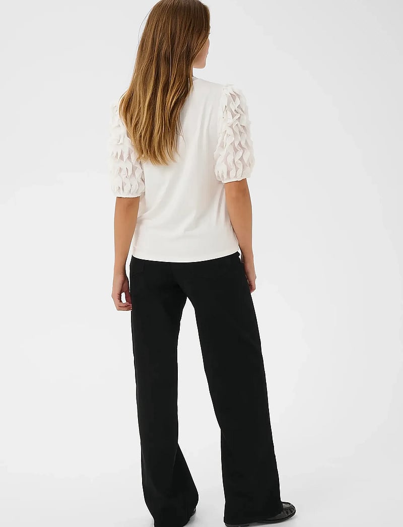 Kaffe - KAlinda Frill T-Shirt - chalk - 4