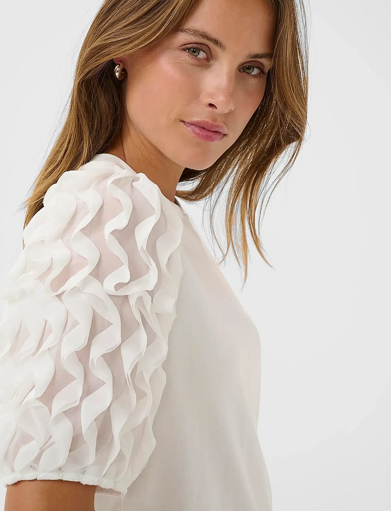 Kaffe - KAlinda Frill T-Shirt - chalk - 5