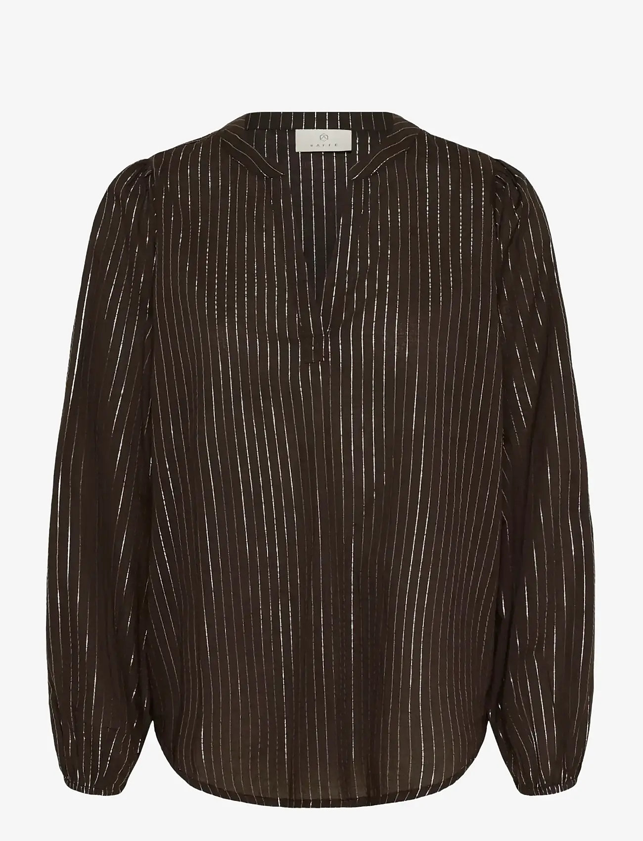 Kaffe - KAluise Blouse - langærmede bluser - black coffee - 0