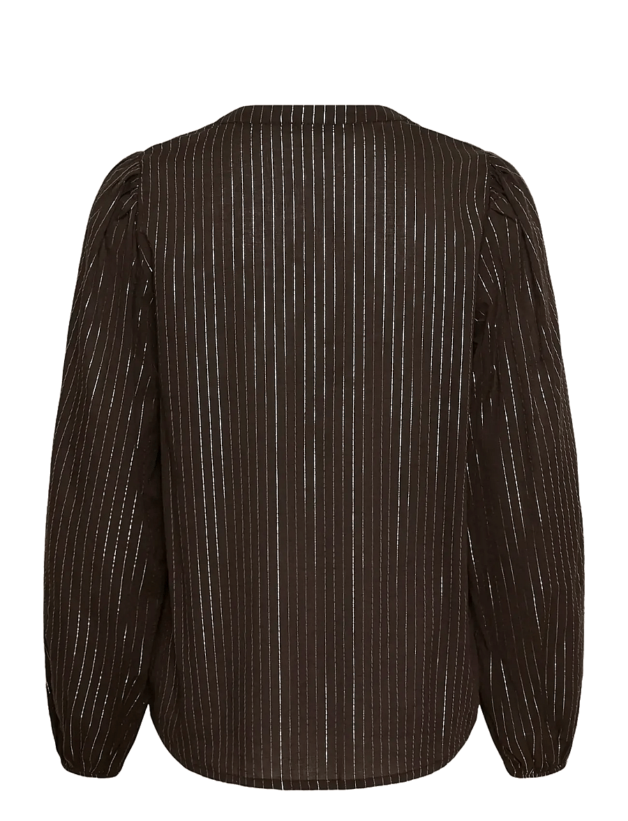 Kaffe - KAluise Blouse - langärmlige blusen - black coffee - 1