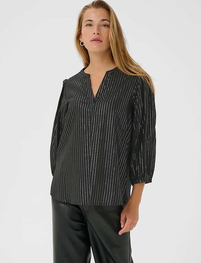 Kaffe - KAluise Blouse - langærmede bluser - black deep - 0