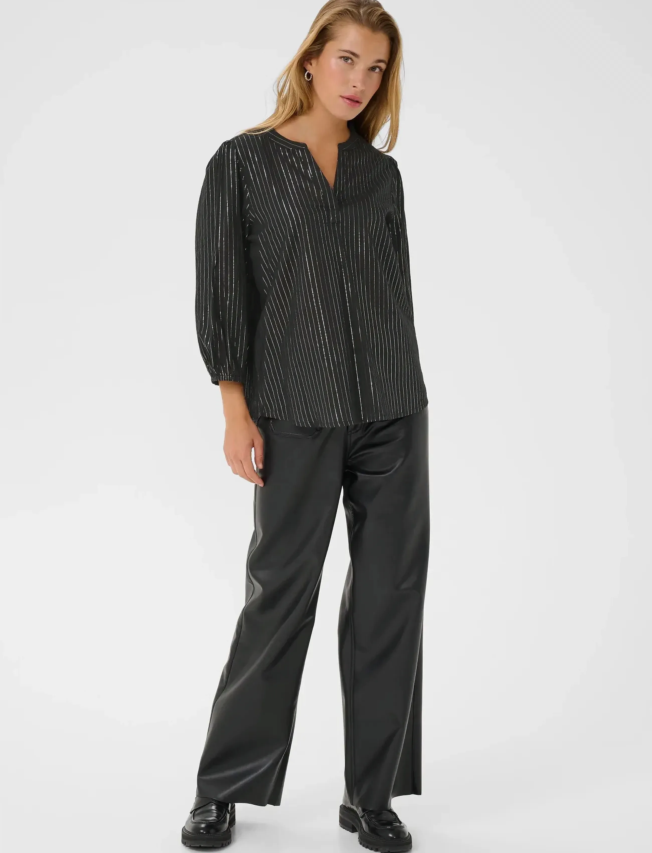 Kaffe - KAluise Blouse - langærmede bluser - black deep - 3
