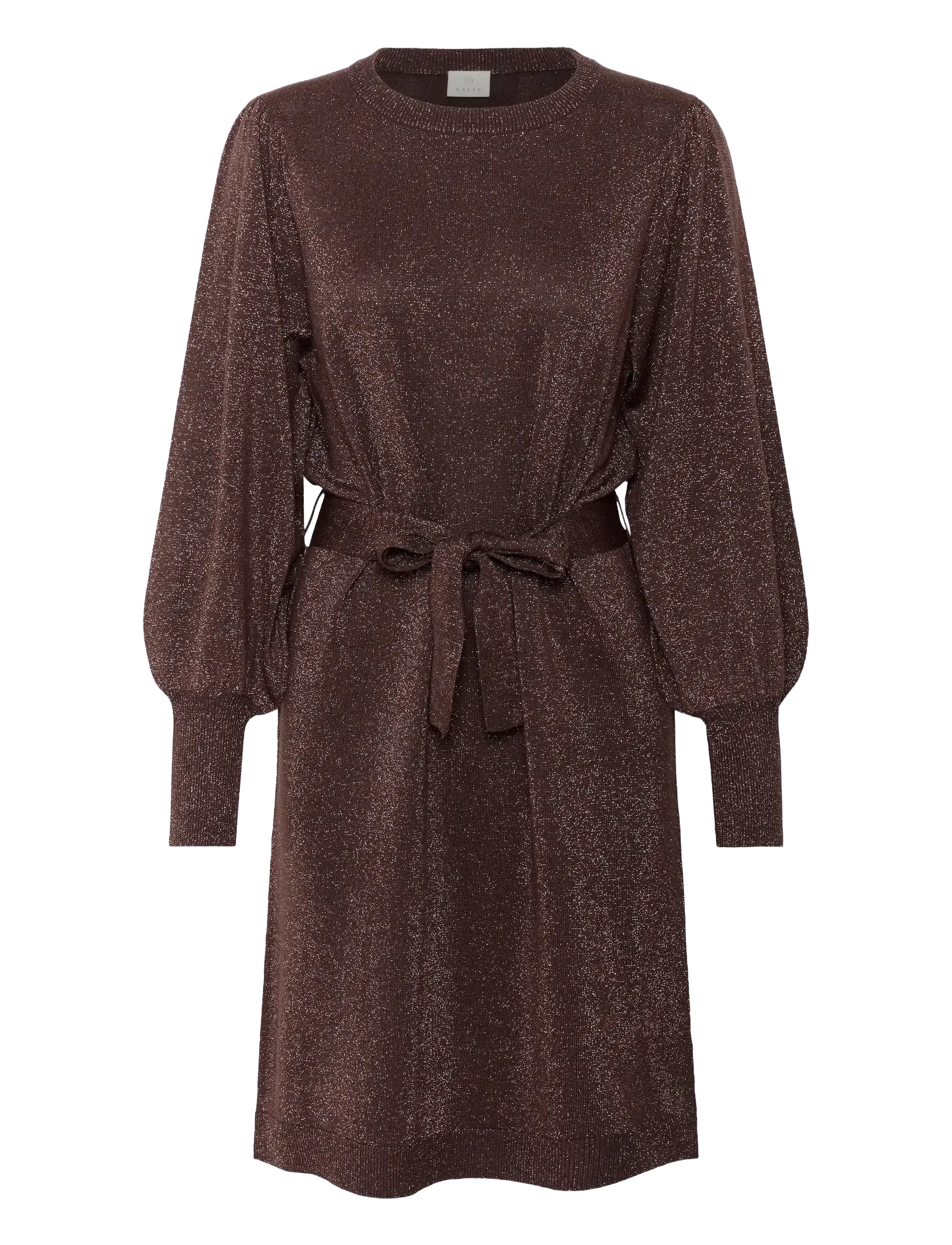 Kaffe KAregina Knit Belt Dress - Kleidung - BLACK COFFEE / brown
