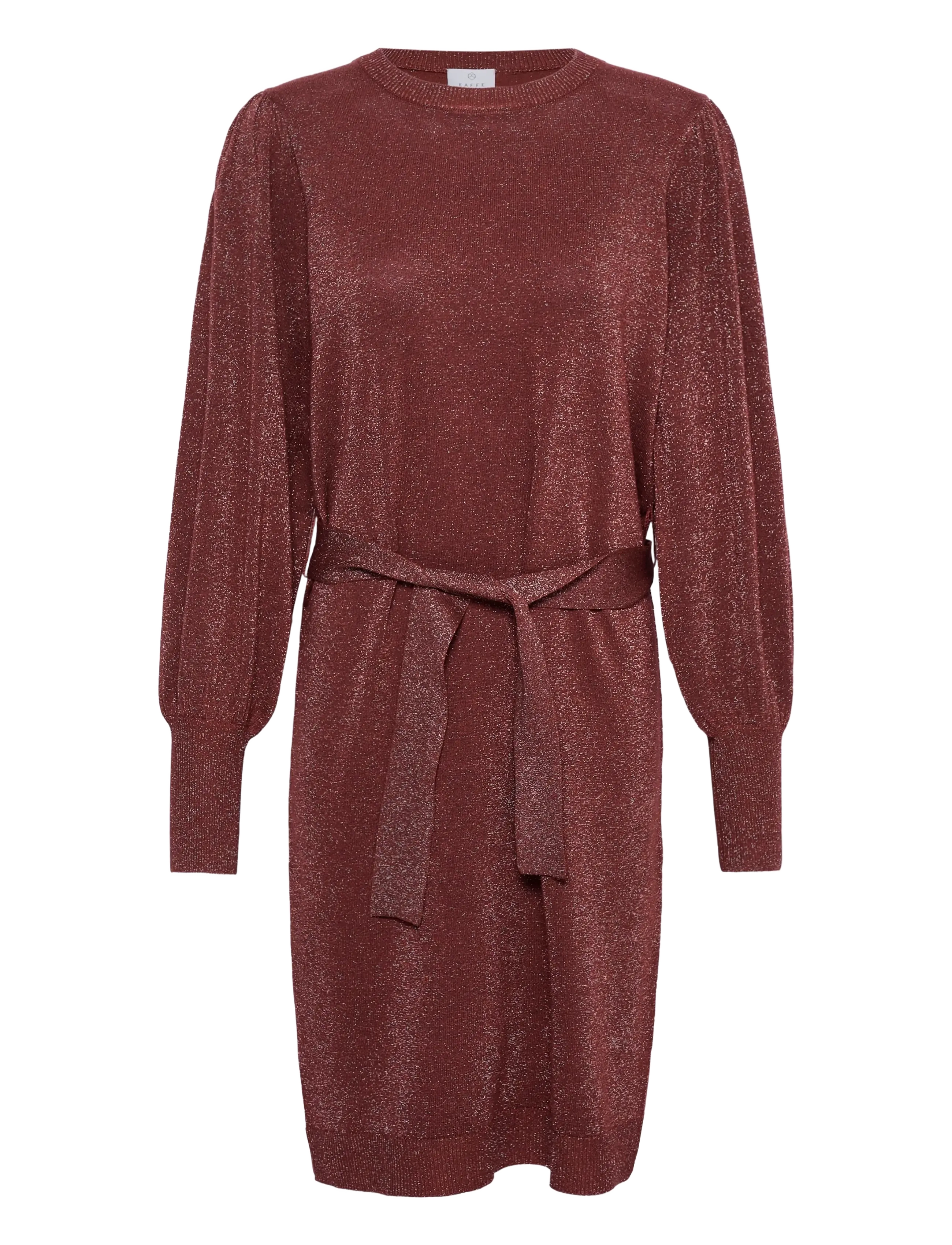 Kaffe KAregina Knit Belt Dress - Kleidid - PORT / burgundy