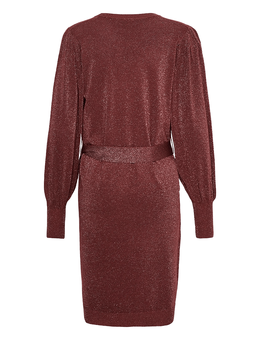 Kaffe - KAregina Knit Belt Dress - stickade klänningar - port - 1