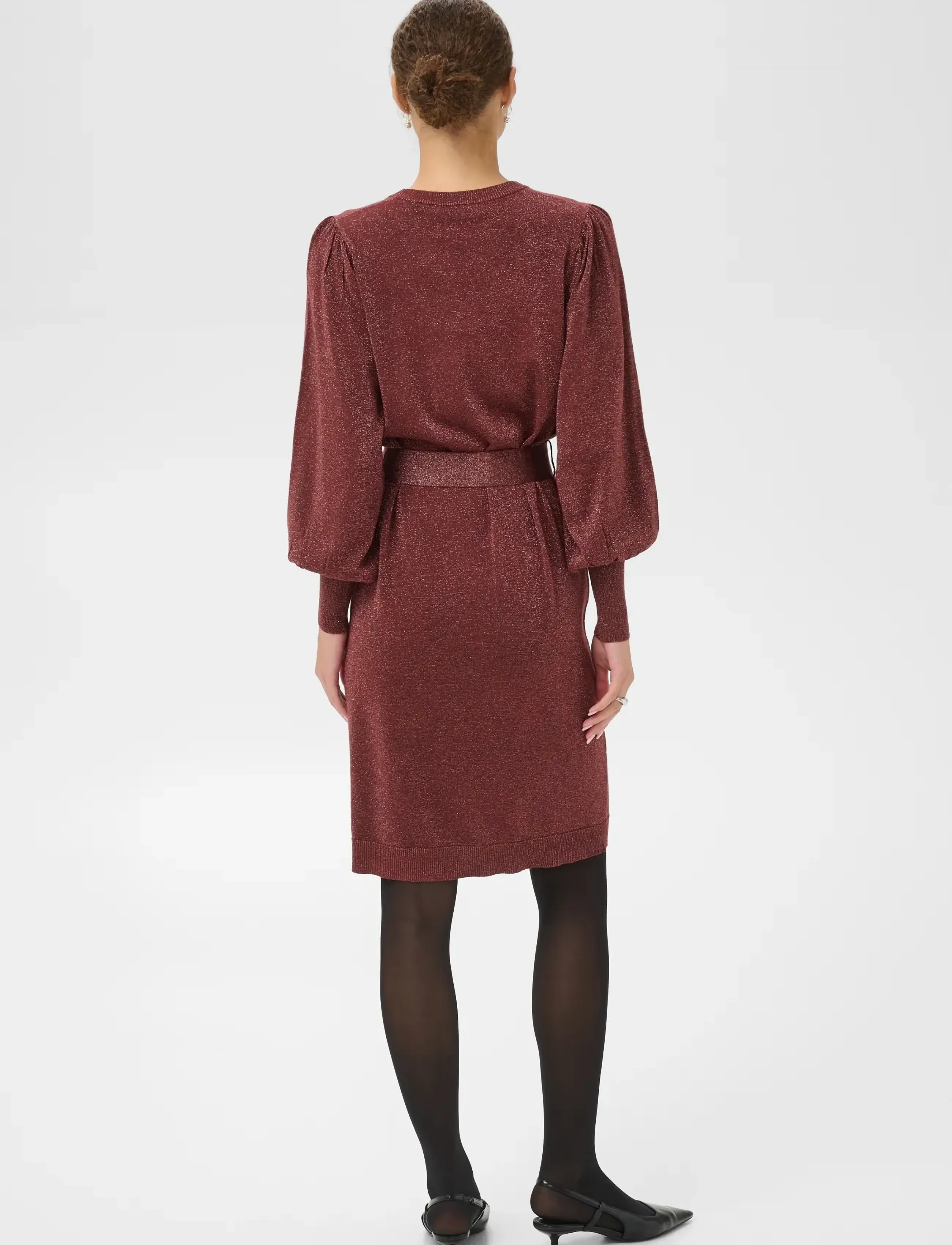 Kaffe - KAregina Knit Belt Dress - herbstersparnisse - port - 4