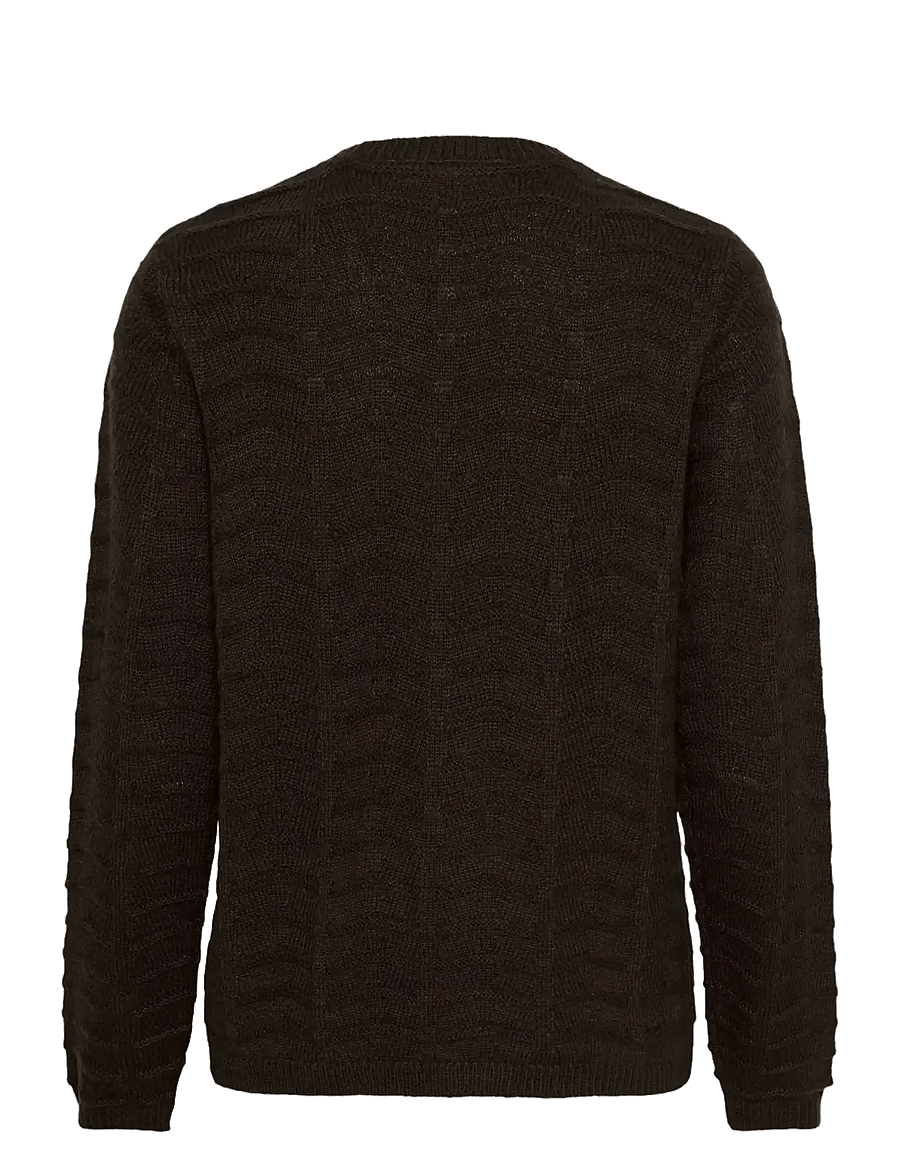 Kaffe - KAemria Short Cardigan - koftor - black coffee - 1