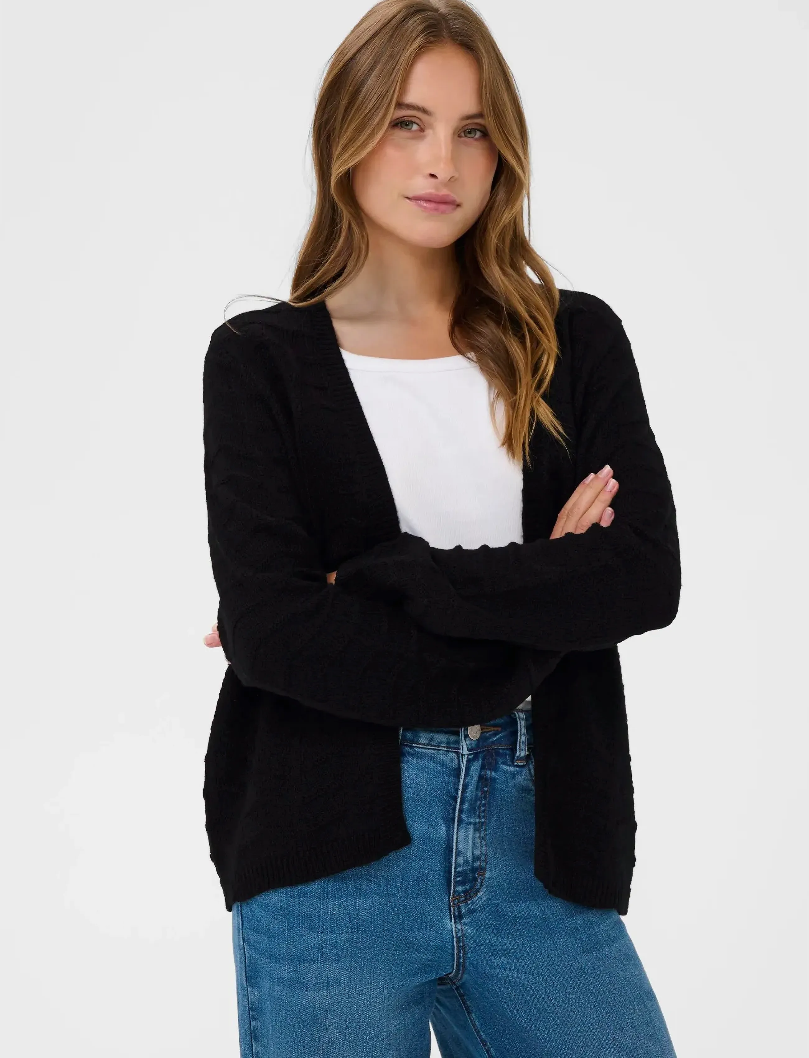 Kaffe KAemria Short Cardigan - Kaffe - BLACK DEEP / black