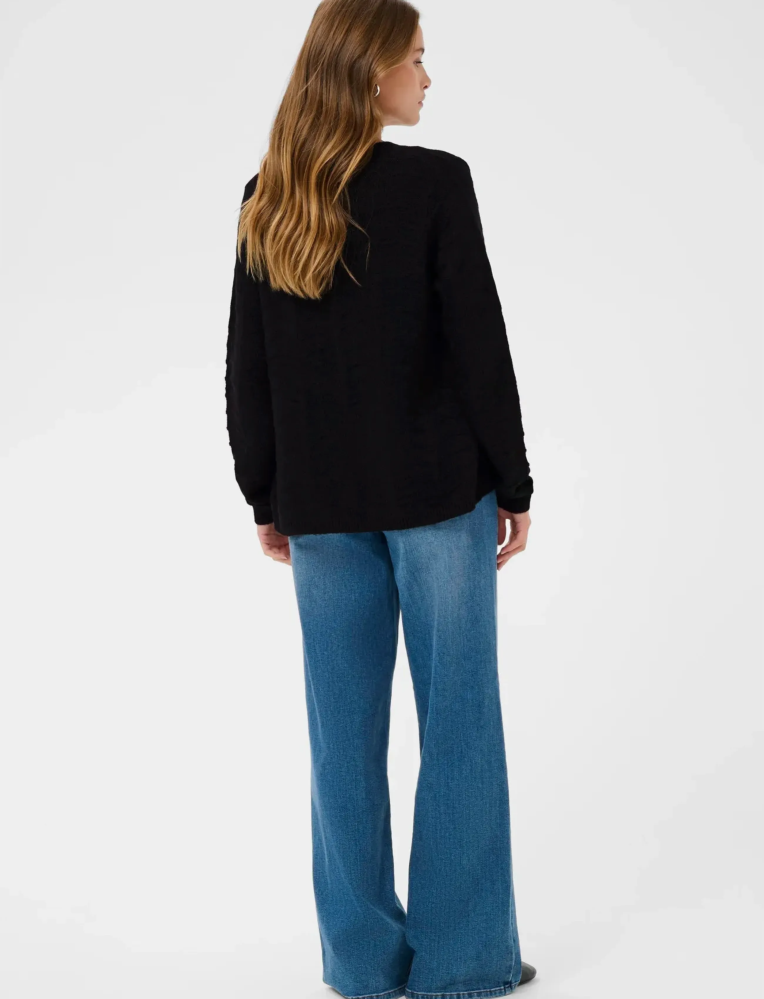 Kaffe - KAemria Short Cardigan - strickjacken - black deep - 4