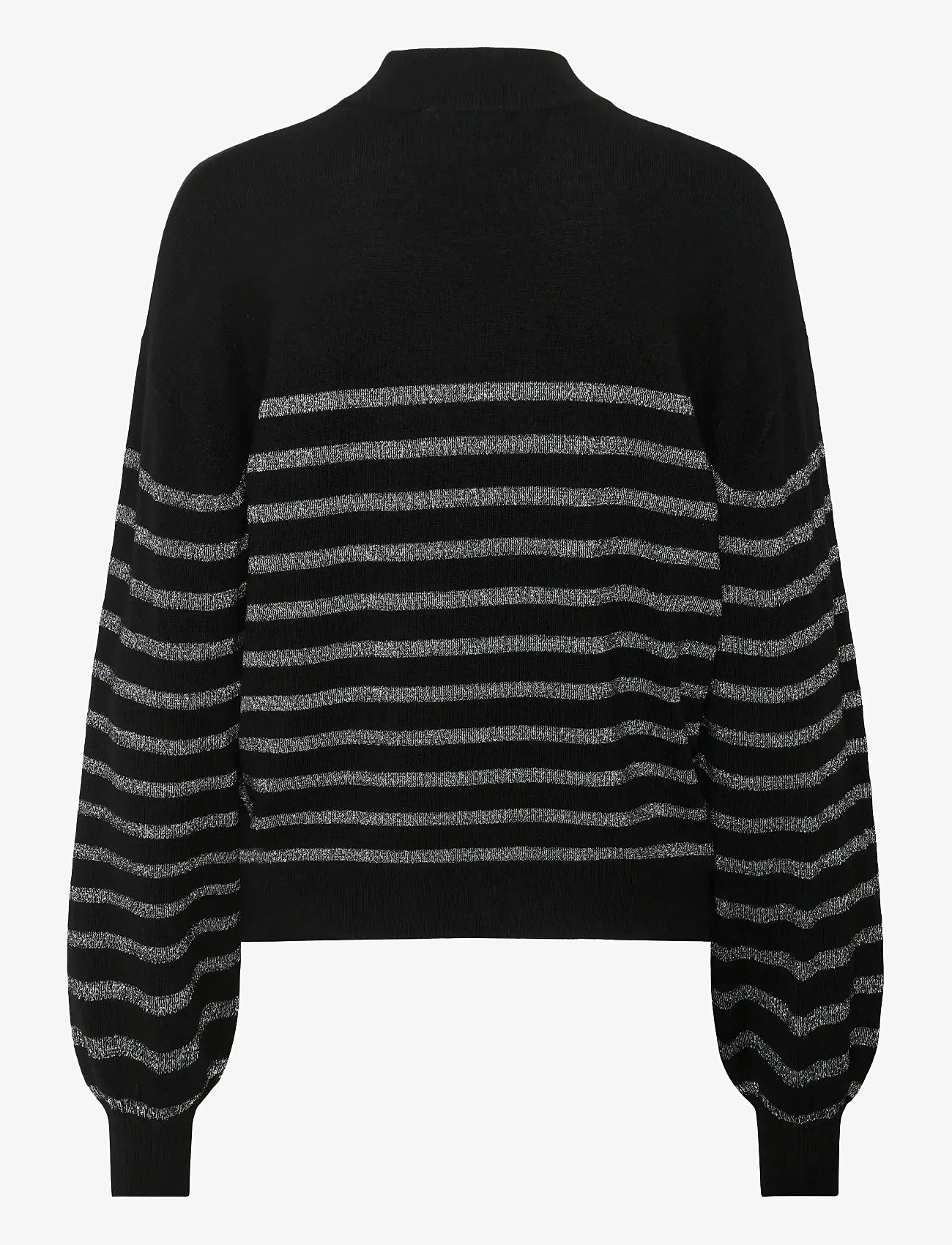 Kaffe - KAlizz Turtleneck Pullover - herbstliche kleidung - black / silver stripe - 1