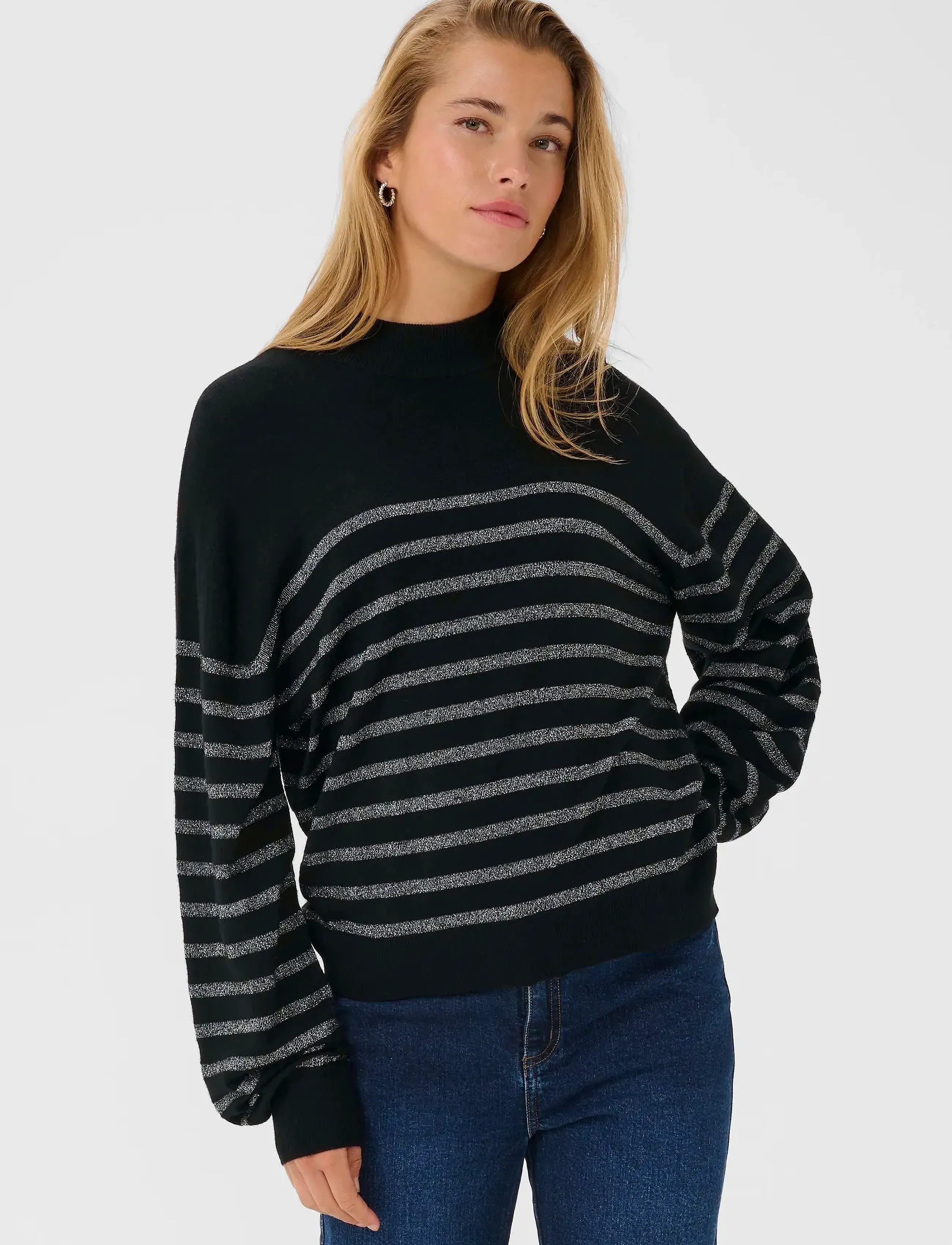 Kaffe Kalizz Turtleneck Pullover, L, Knitwear, Schwarz - Jumpers, Frauen