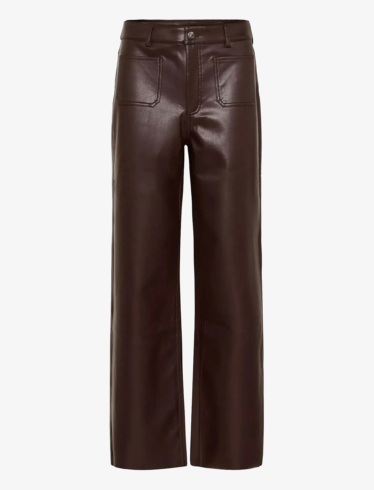 Kaffe - KAmikka PU Jeans - nahkpüksid - black coffee - 1