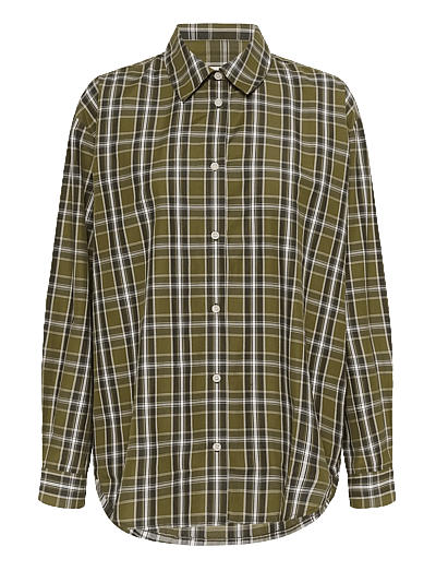 Kaffe KAchris Shirt - Langärmlige Hemden - GREEN CHECK / green