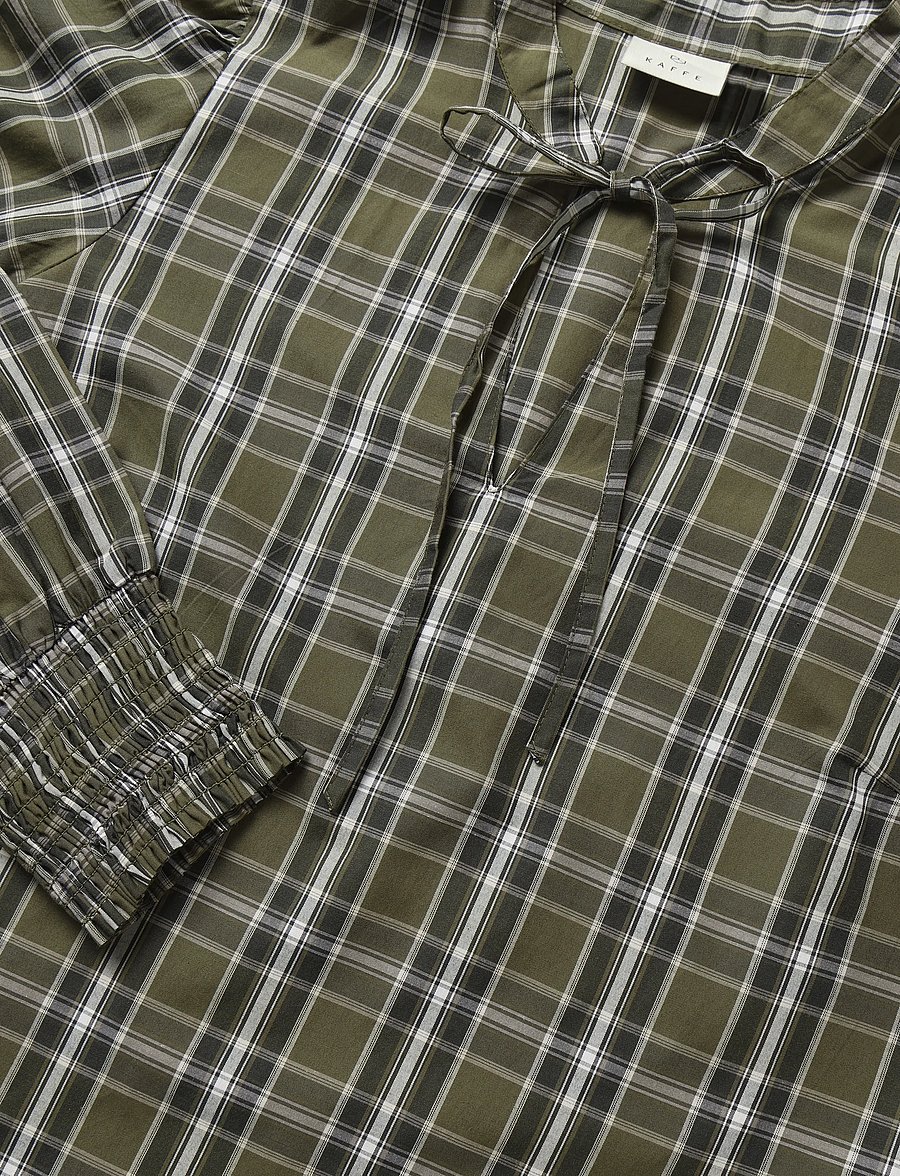 Kaffe - KAchris Shirt Blouse - green check - 2