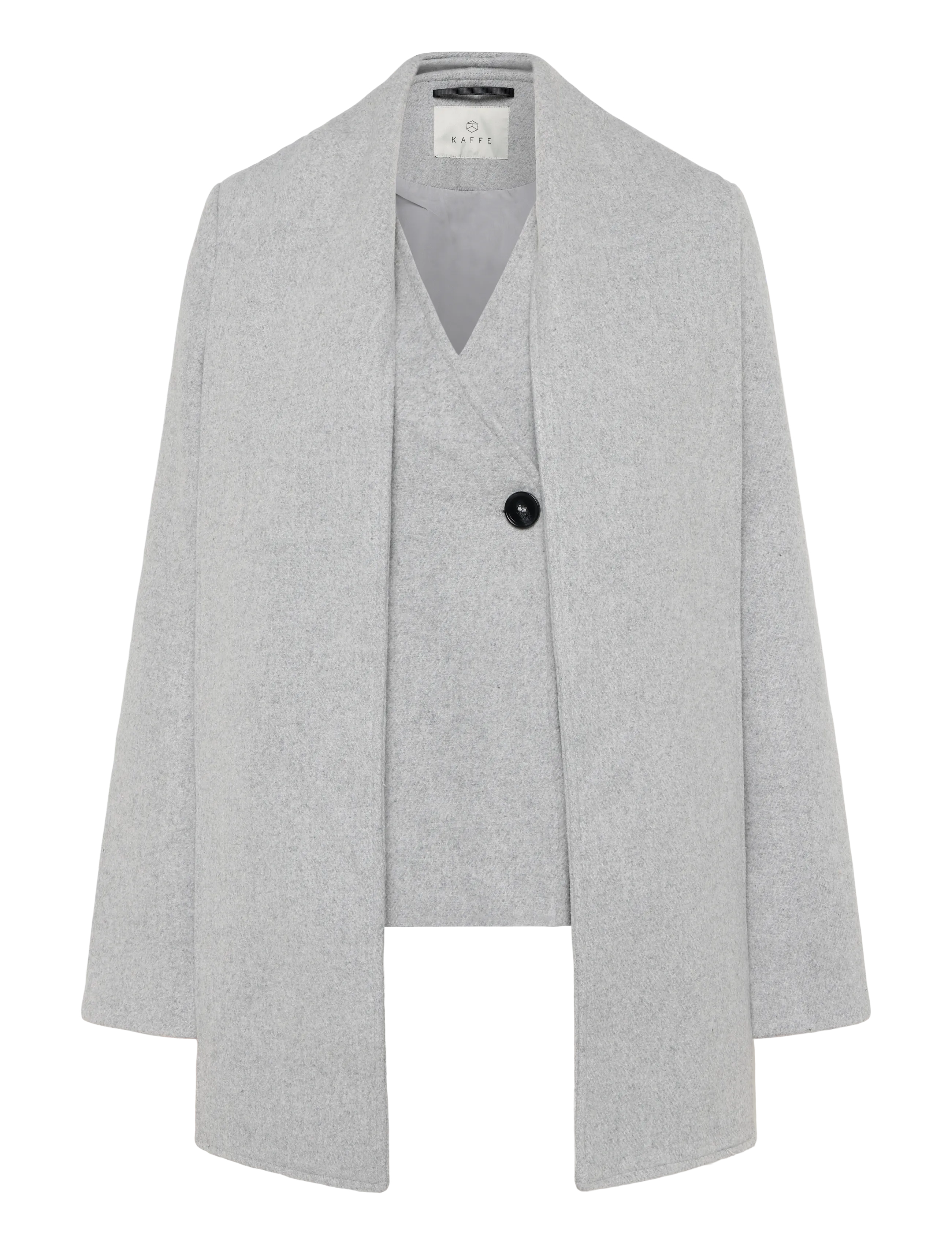 Kaffe Kascarlett Jacket, 38, Grey, Jakker > Uldjakker, Dame