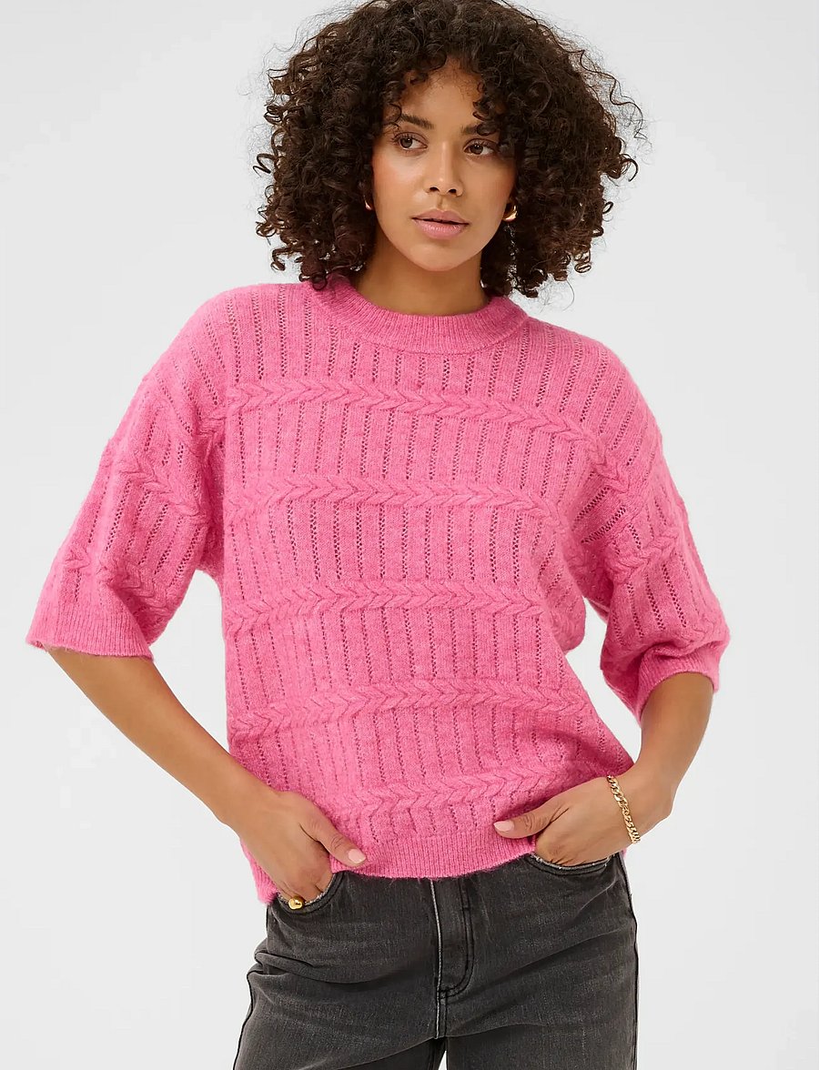 Kaffe - KAmonia Pullover - jumpers - pink power melange - 0