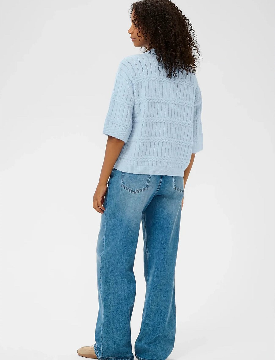 Kaffe - KAmonia Pullover - stickade tröjor - powder blue melange - 4