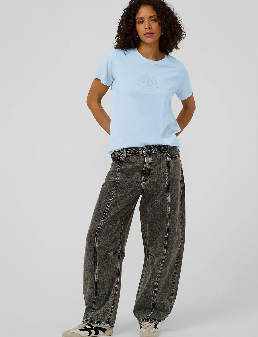 Kaffe - KAjean T-Shirt - t-shirts - powder blue - 3