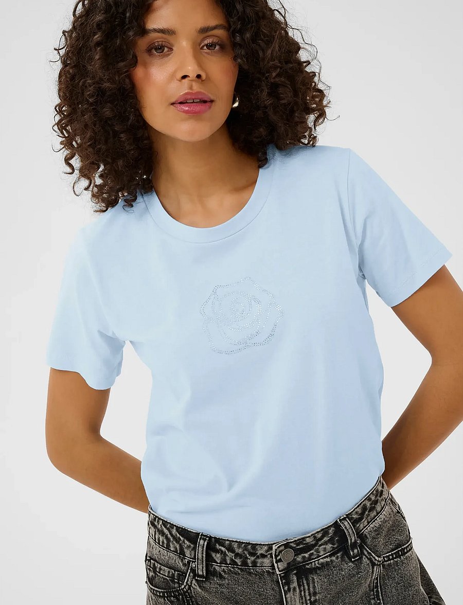 Kaffe - KAjean T-Shirt - t-shirts - powder blue - 5