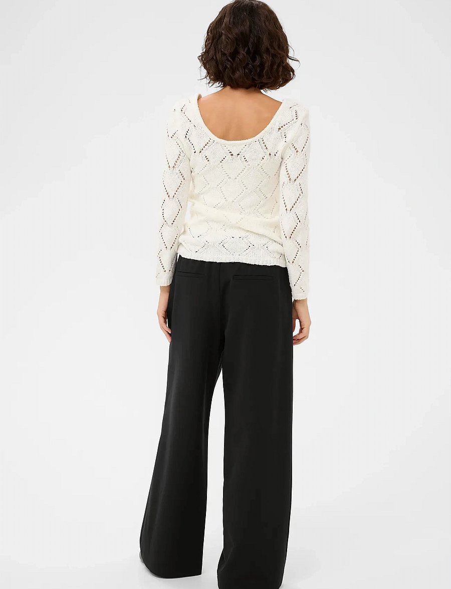 Kaffe - KAvalley Pants - hosen mit weitem bein - black deep - 4