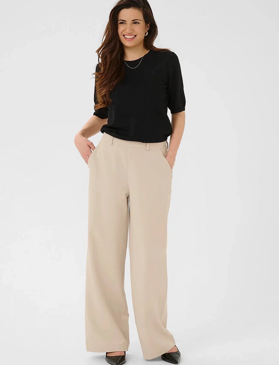 Kaffe - KAvalley Pants - vida byxor - feather gray - 3