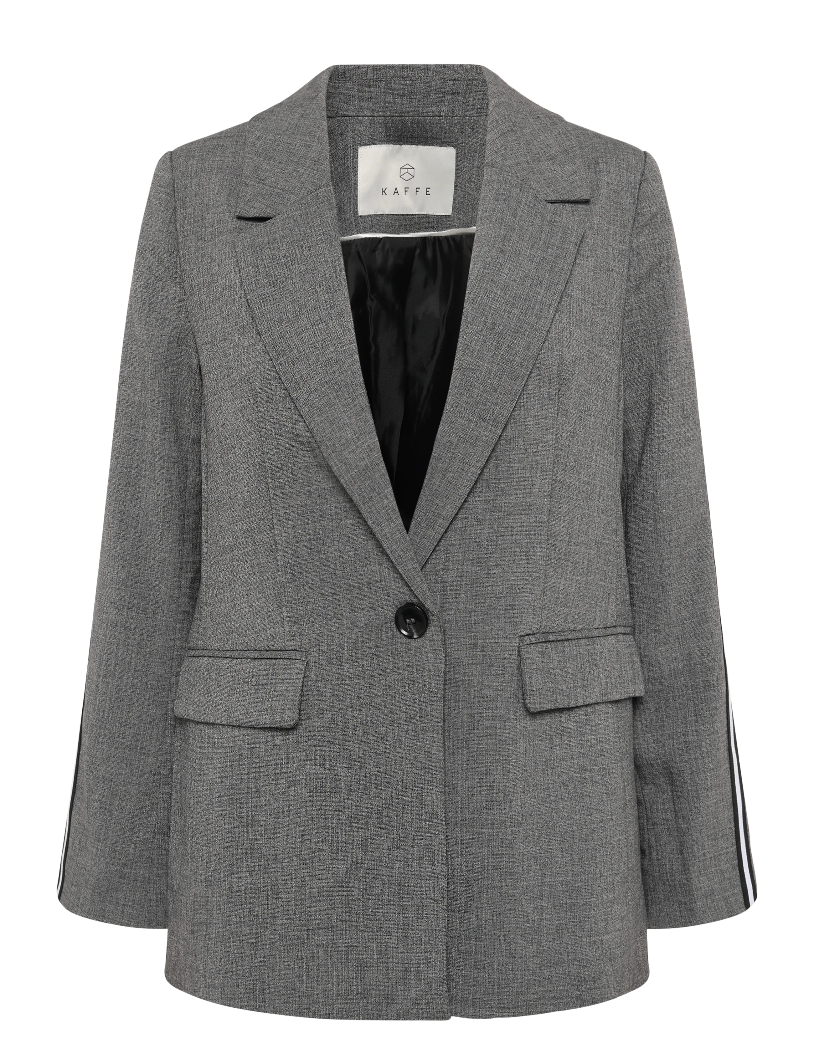 Kaffe Karamona Blazer, 44, Grey, Blazere > Enkeltradede Blazere, Dame