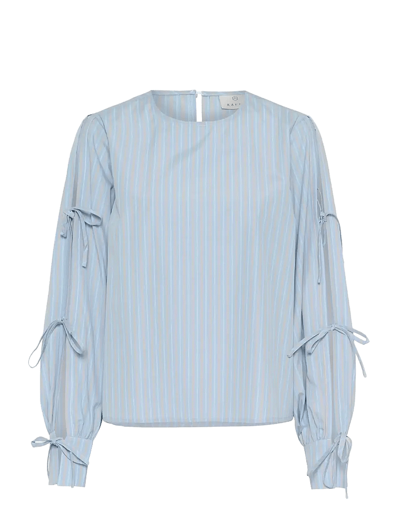 Kaffe - KAlevia Blouse - langärmlige blusen - powder blue stripe - 1