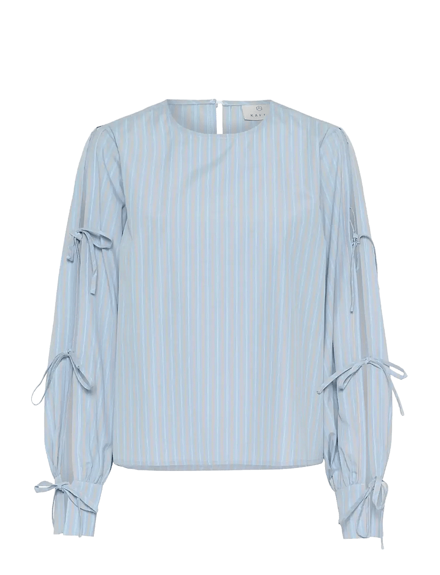Kaffe - KAlevia Blouse - langärmelige blusen - powder blue stripe - 1