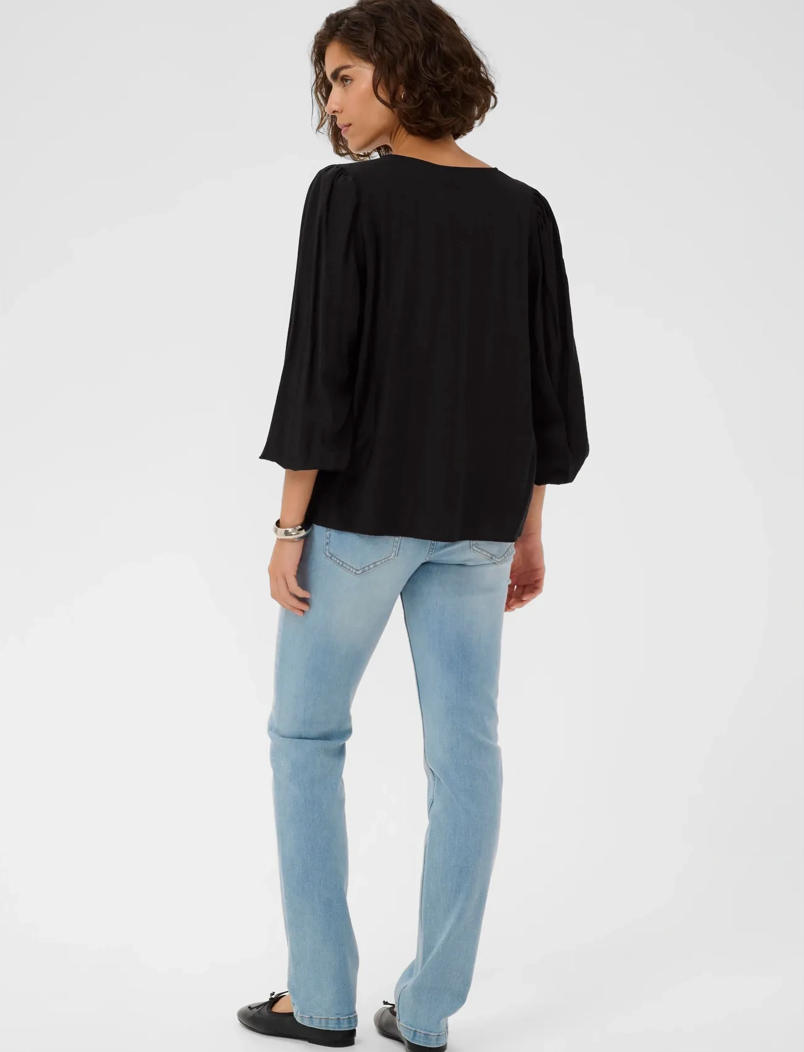 Kaffe - KAlufia Blouse - langærmede bluser - black deep - 3