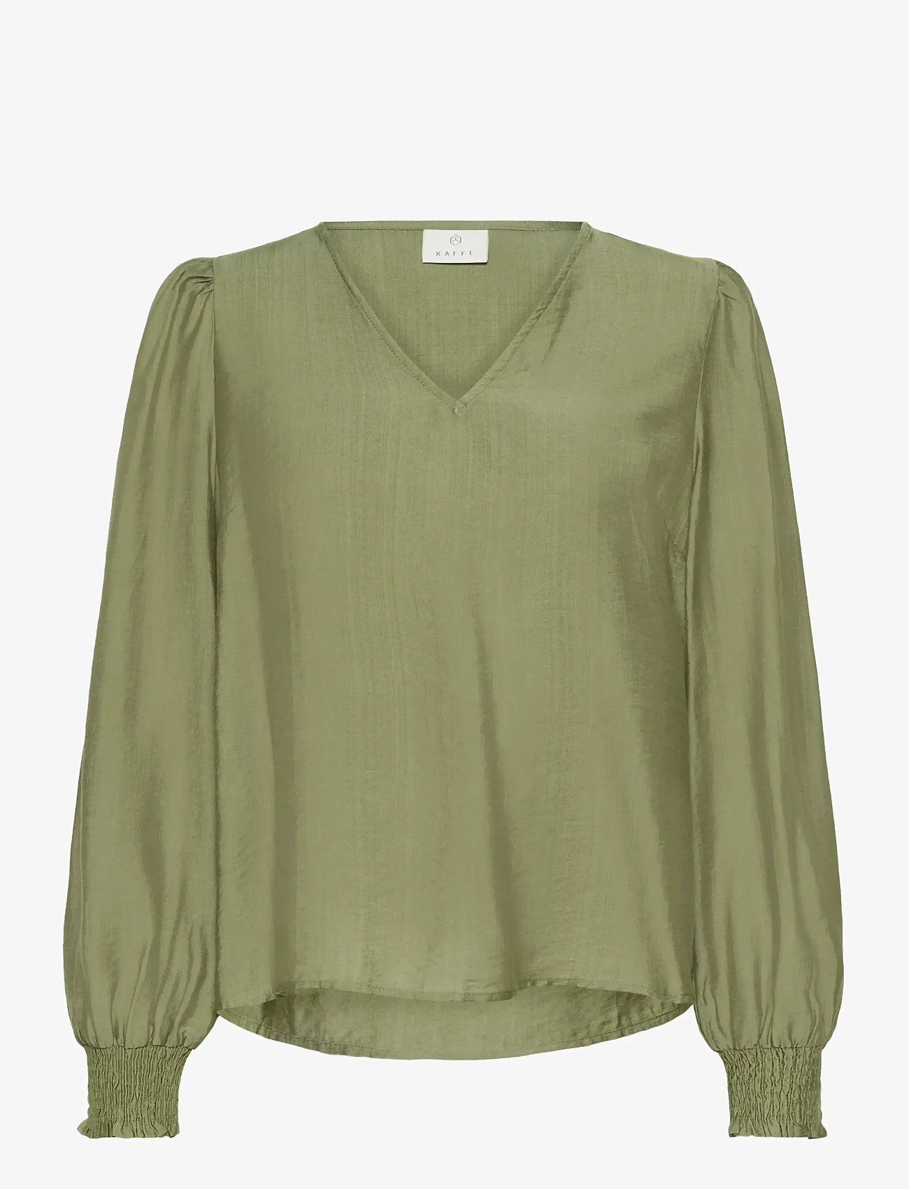 Kaffe - KAlufia Blouse - långärmade blusar - dusky green - 1