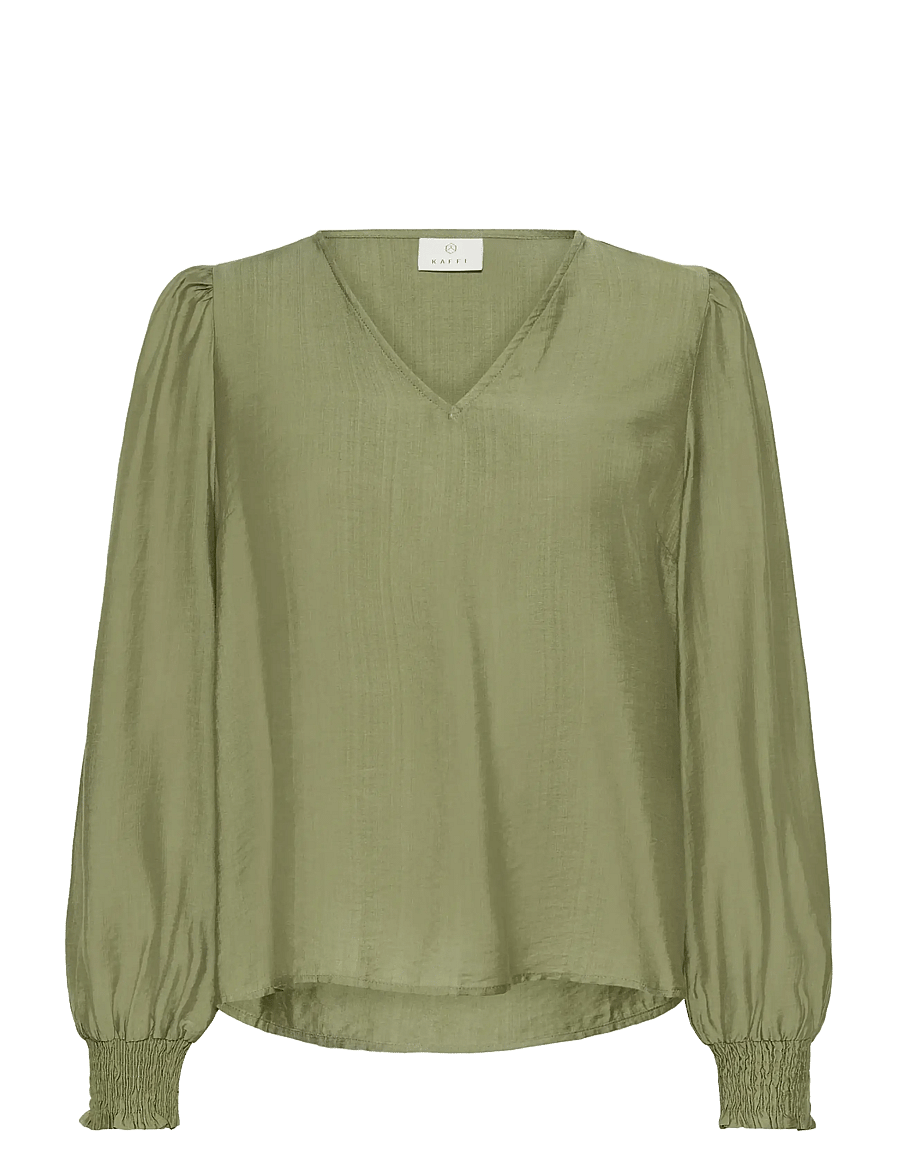 Kaffe - KAlufia Blouse - langärmelige blusen - dusky green - 1