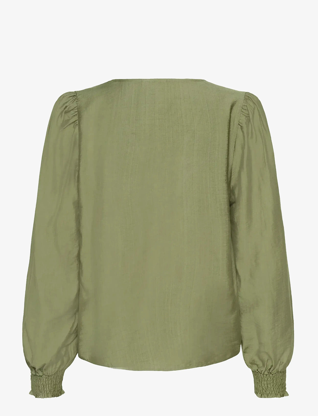 Kaffe - KAlufia Blouse - långärmade blusar - dusky green - 2