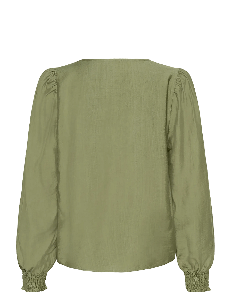 Kaffe - KAlufia Blouse - langärmelige blusen - dusky green - 2