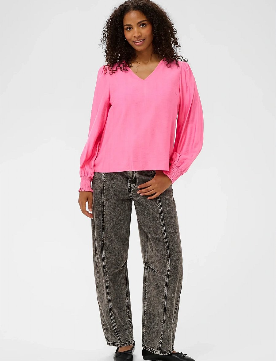 Kaffe - KAlufia Blouse - palaidinės ilgomis rankovėmis - pink power - 3
