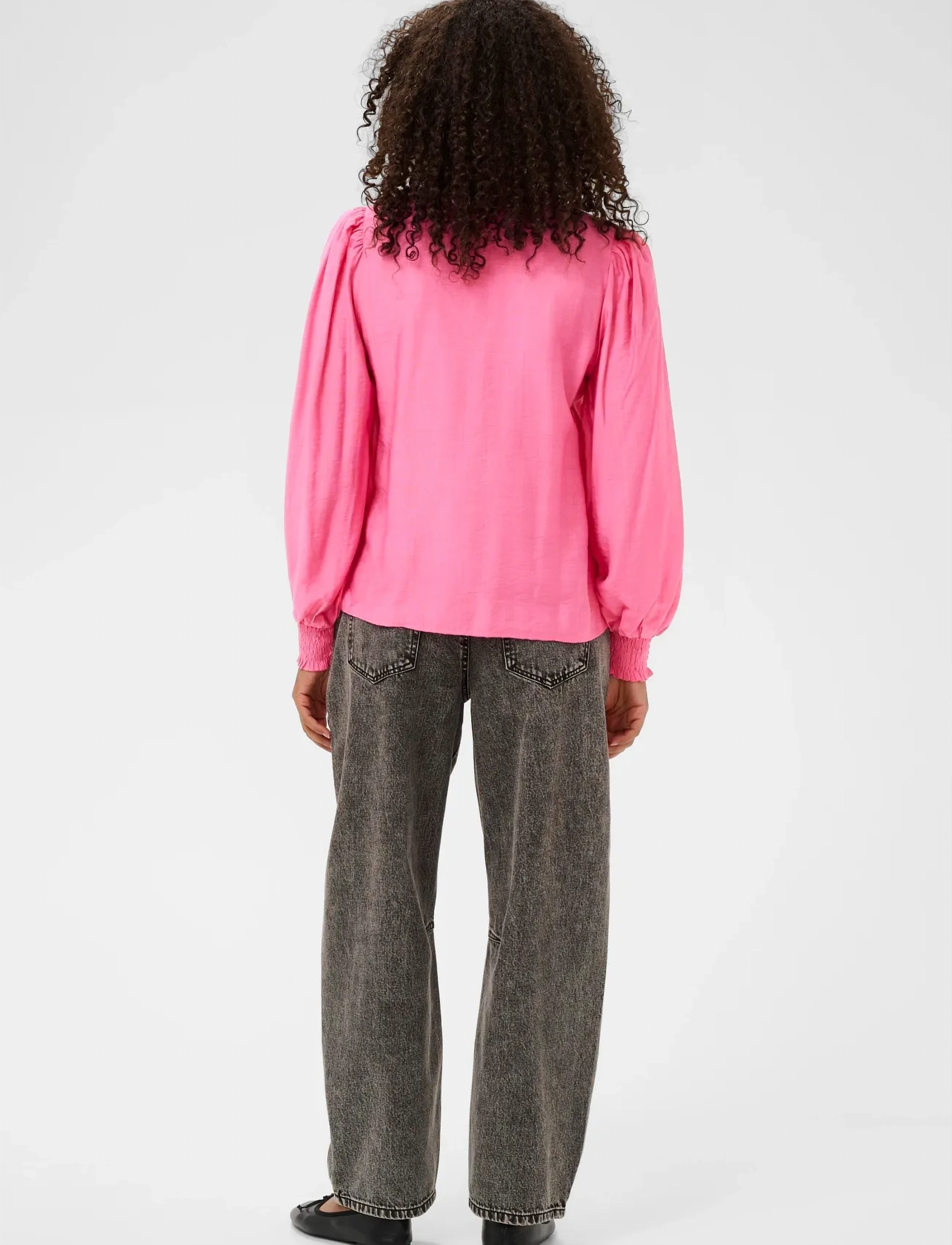 Kaffe - KAlufia Blouse - langärmlige blusen - pink power - 4