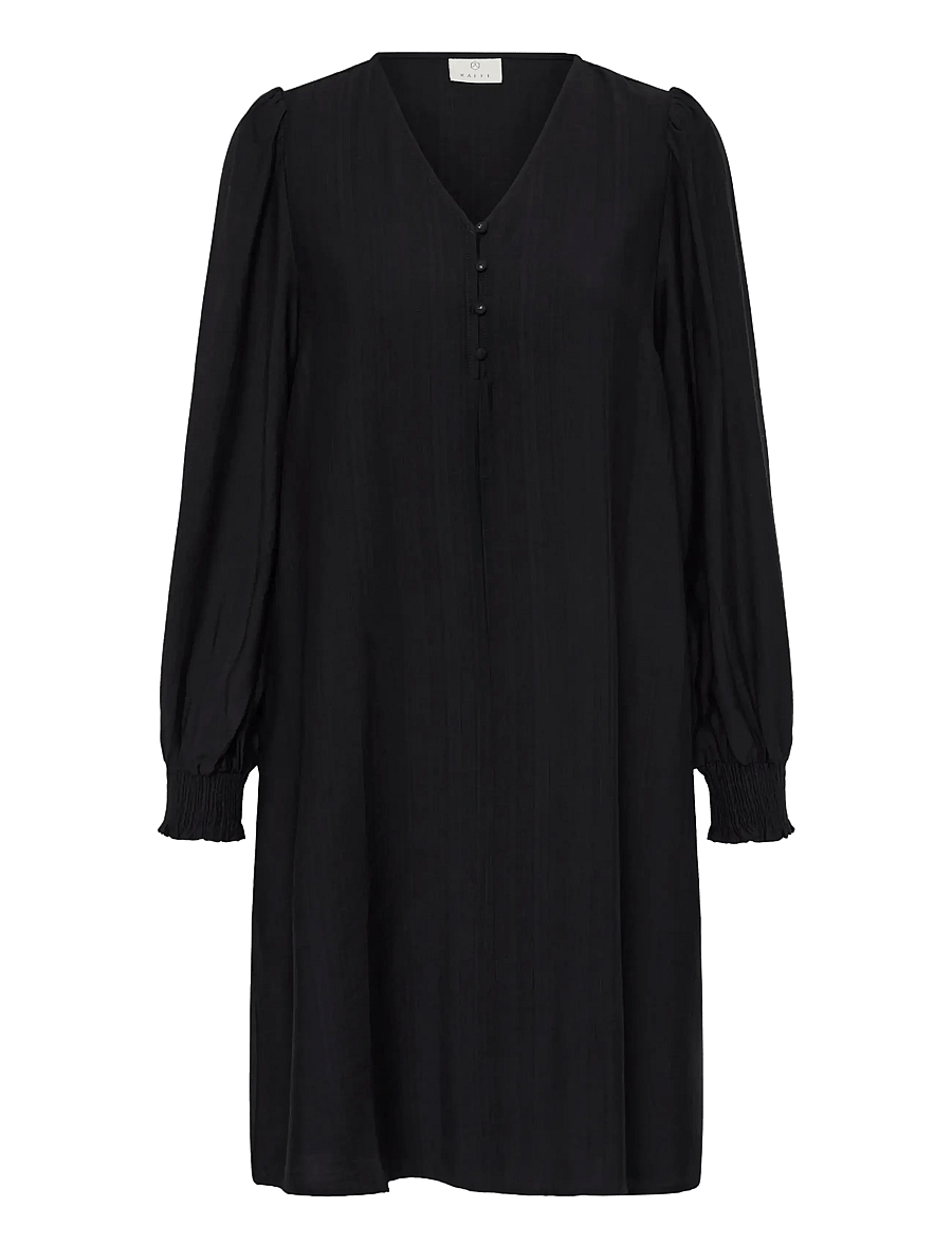 Kaffe - KAlufia Dress - midiklänningar - black deep - 1