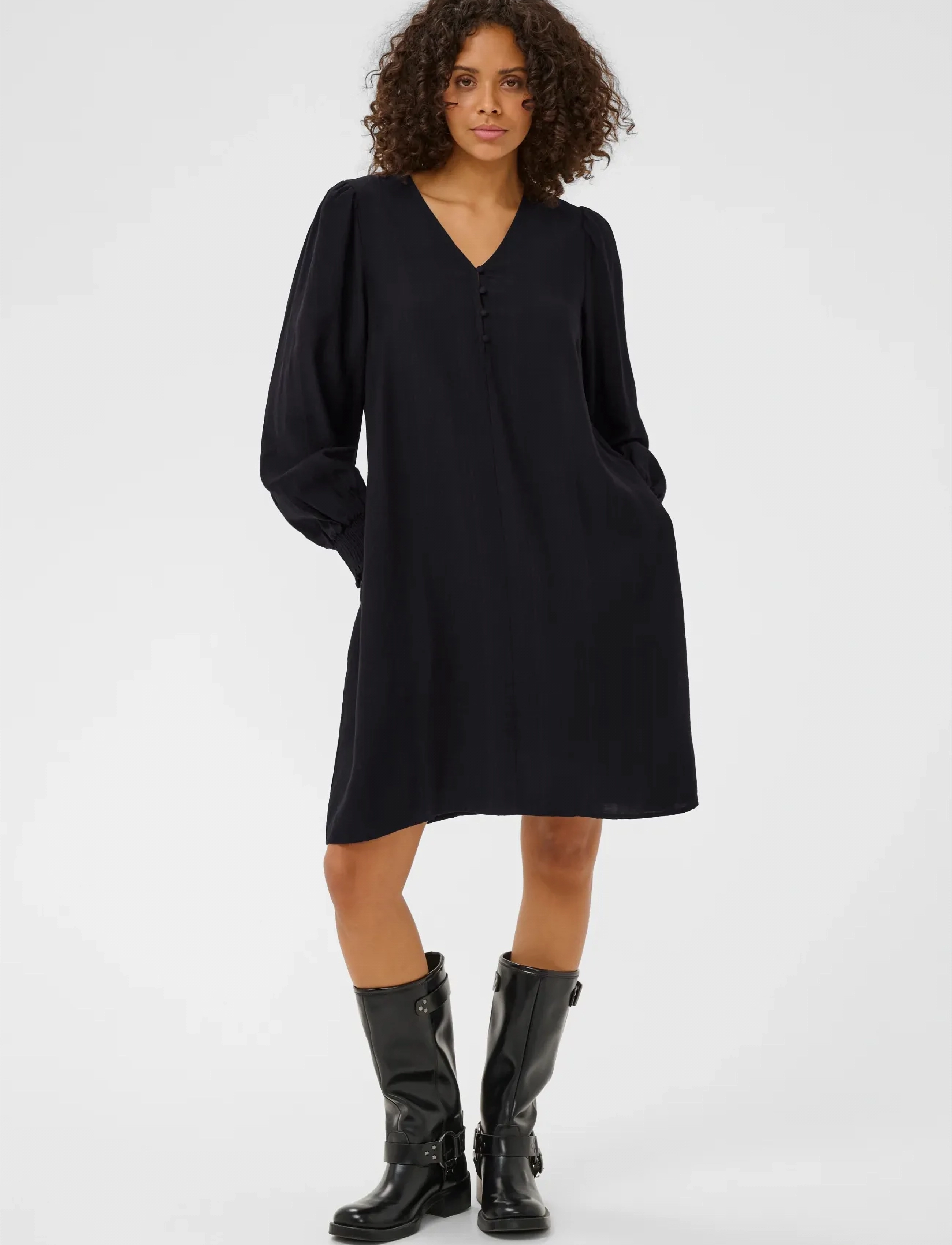 Kaffe - KAlufia Dress - midikleider - black deep - 3