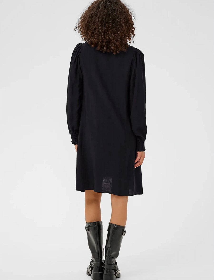 Kaffe - KAlufia Dress - midiklänningar - black deep - 4