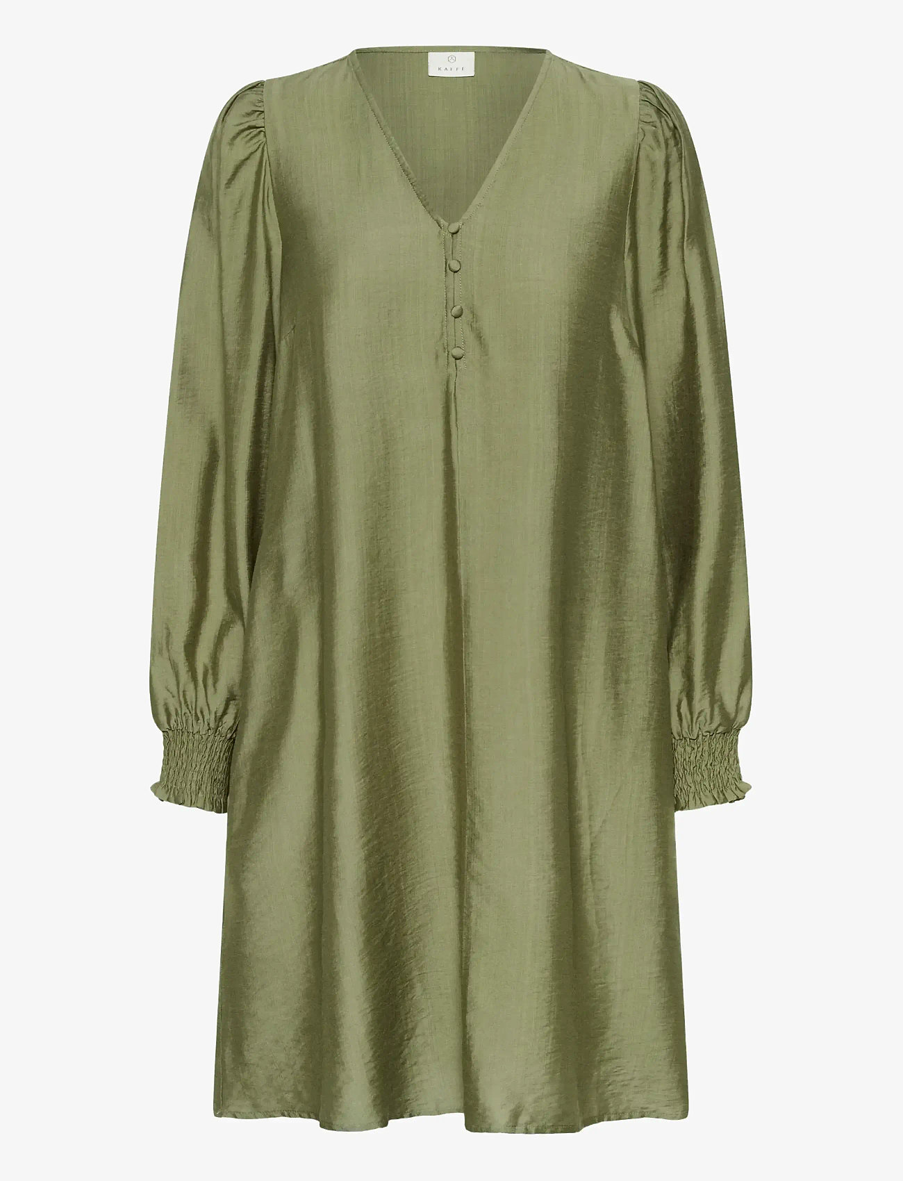 Kaffe - KAlufia Dress - midi kjoler - dusky green - 1