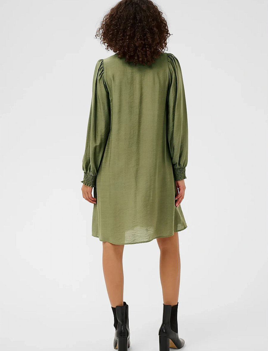 Kaffe - KAlufia Dress - midikleidid - dusky green - 3