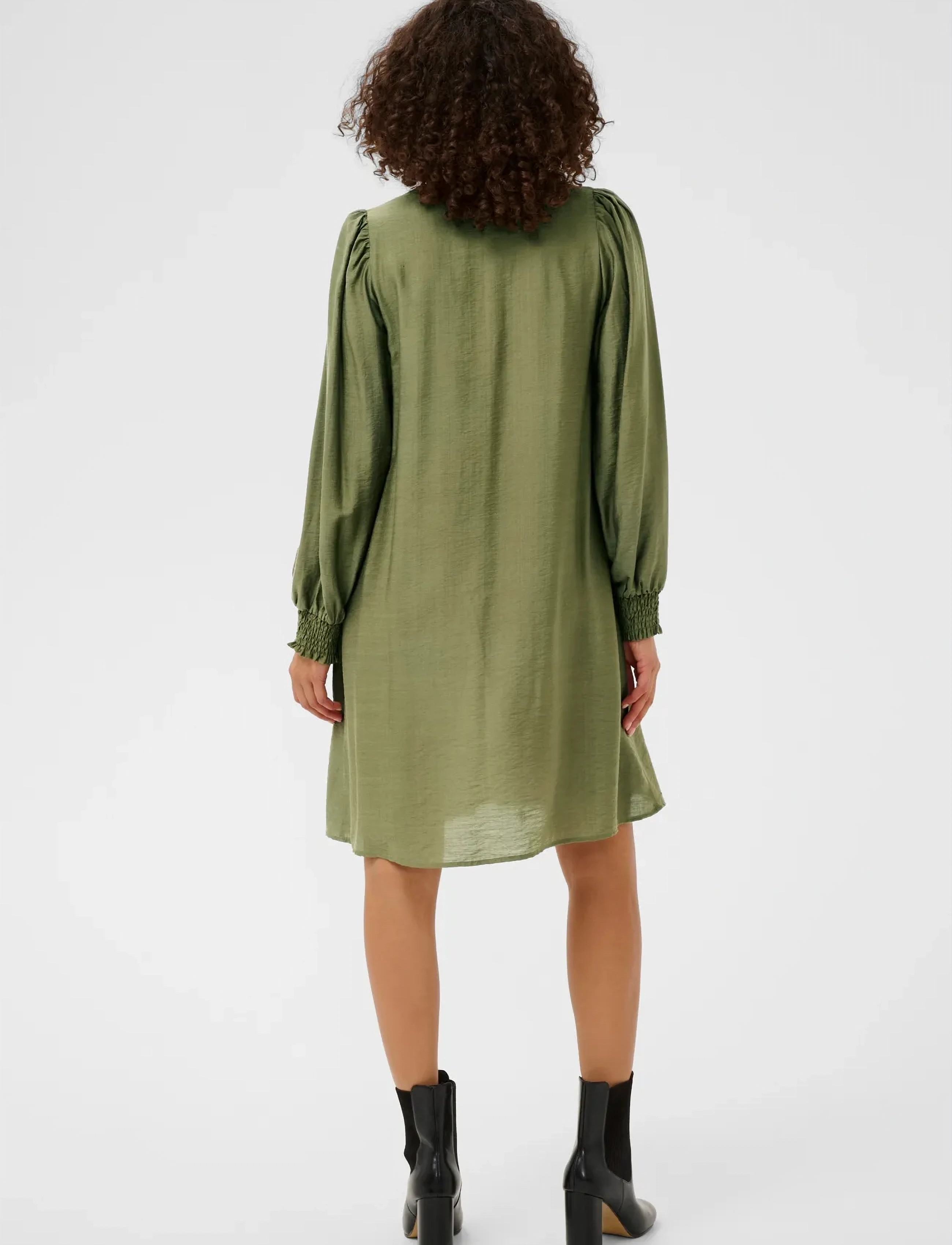Kaffe - KAlufia Dress - midi dresses - dusky green - 3