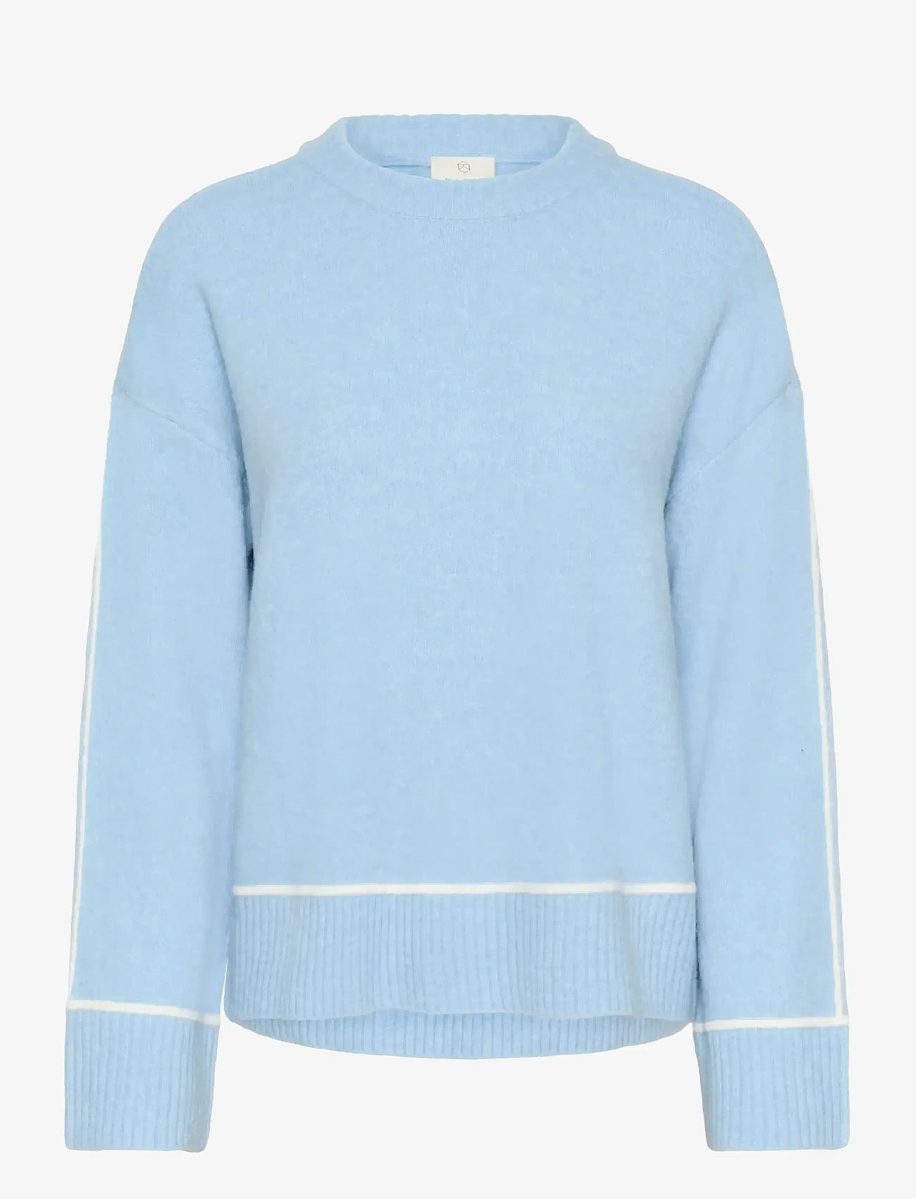 Kaffe - KAjinie Knit Pullover - jumpers - powder blue melange - 1