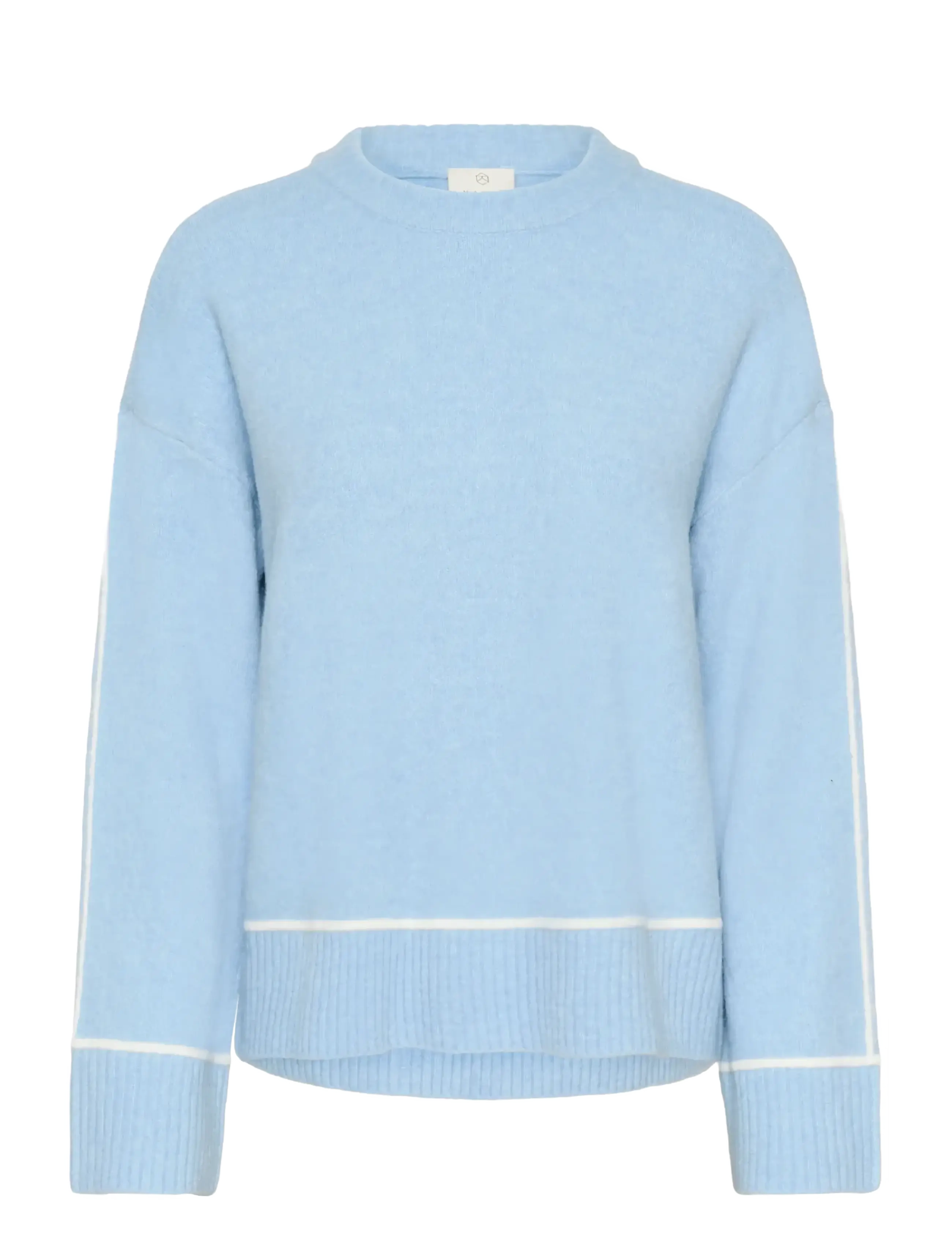Kaffe KAjinie Knit Pullover - Tøj - POWDER BLUE MELANGE / blue