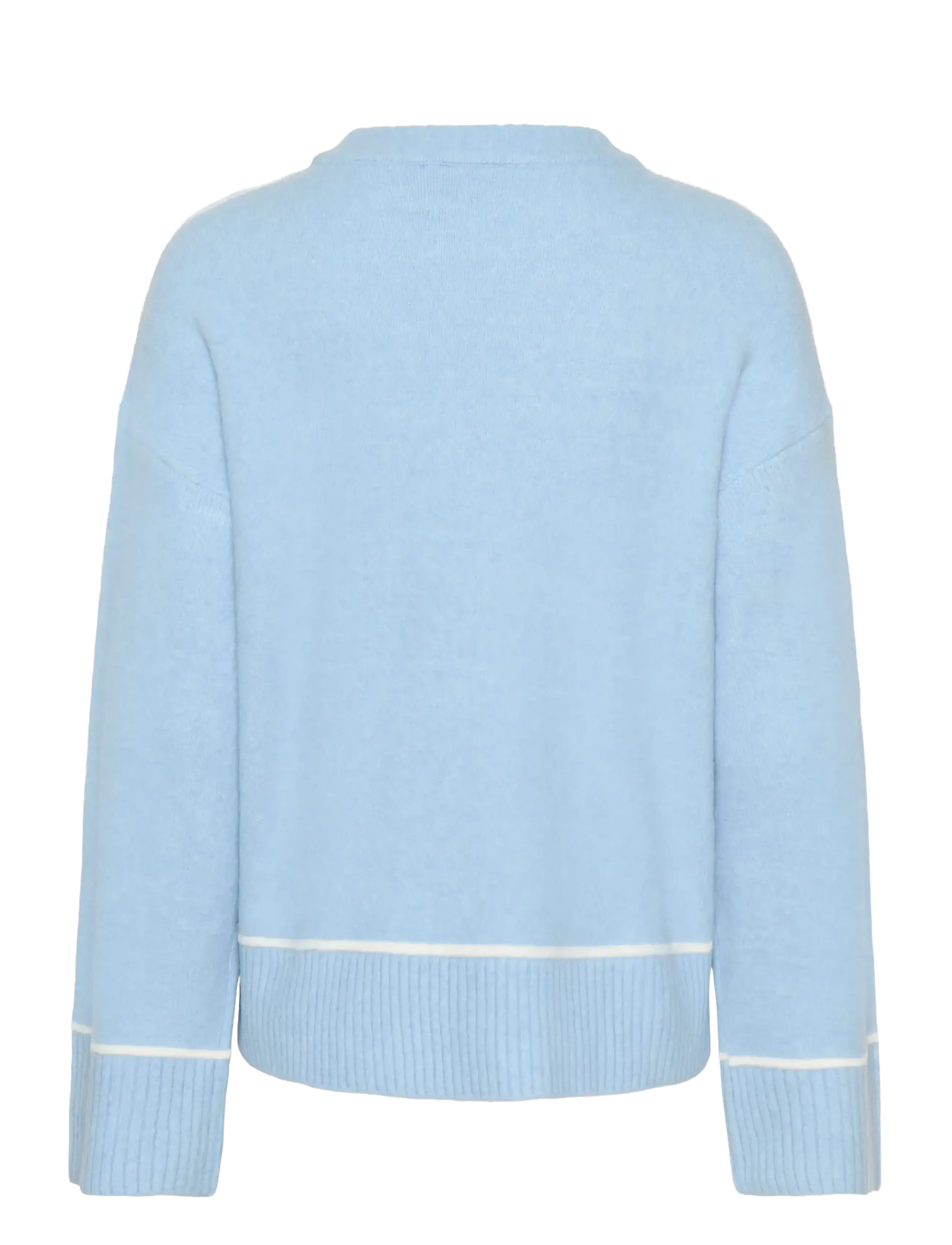 Kaffe - KAjinie Knit Pullover - trøjer - powder blue melange - 2