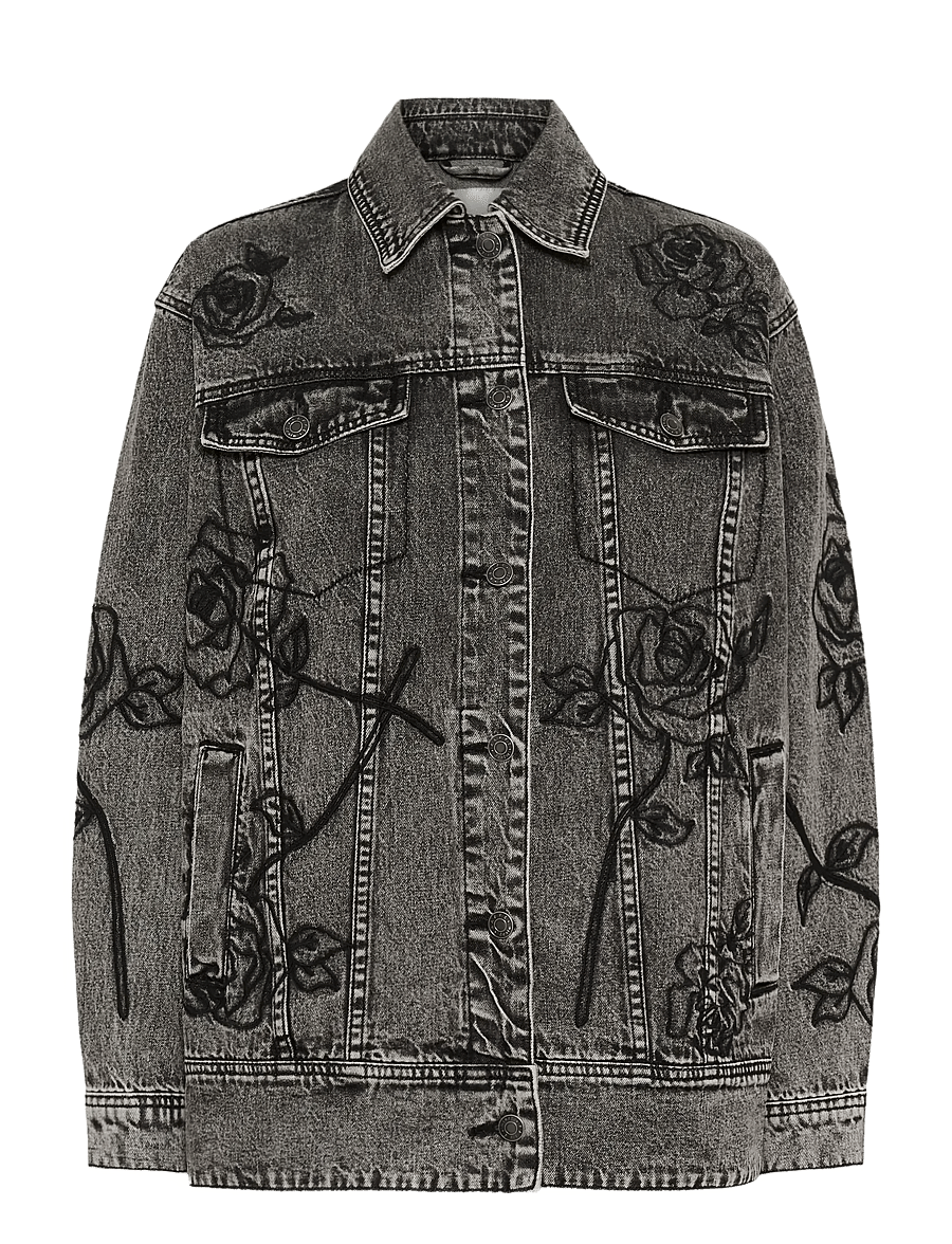 Kaffe - KAross Denim Jacket - jeansjackor - dark grey washed denim - 1