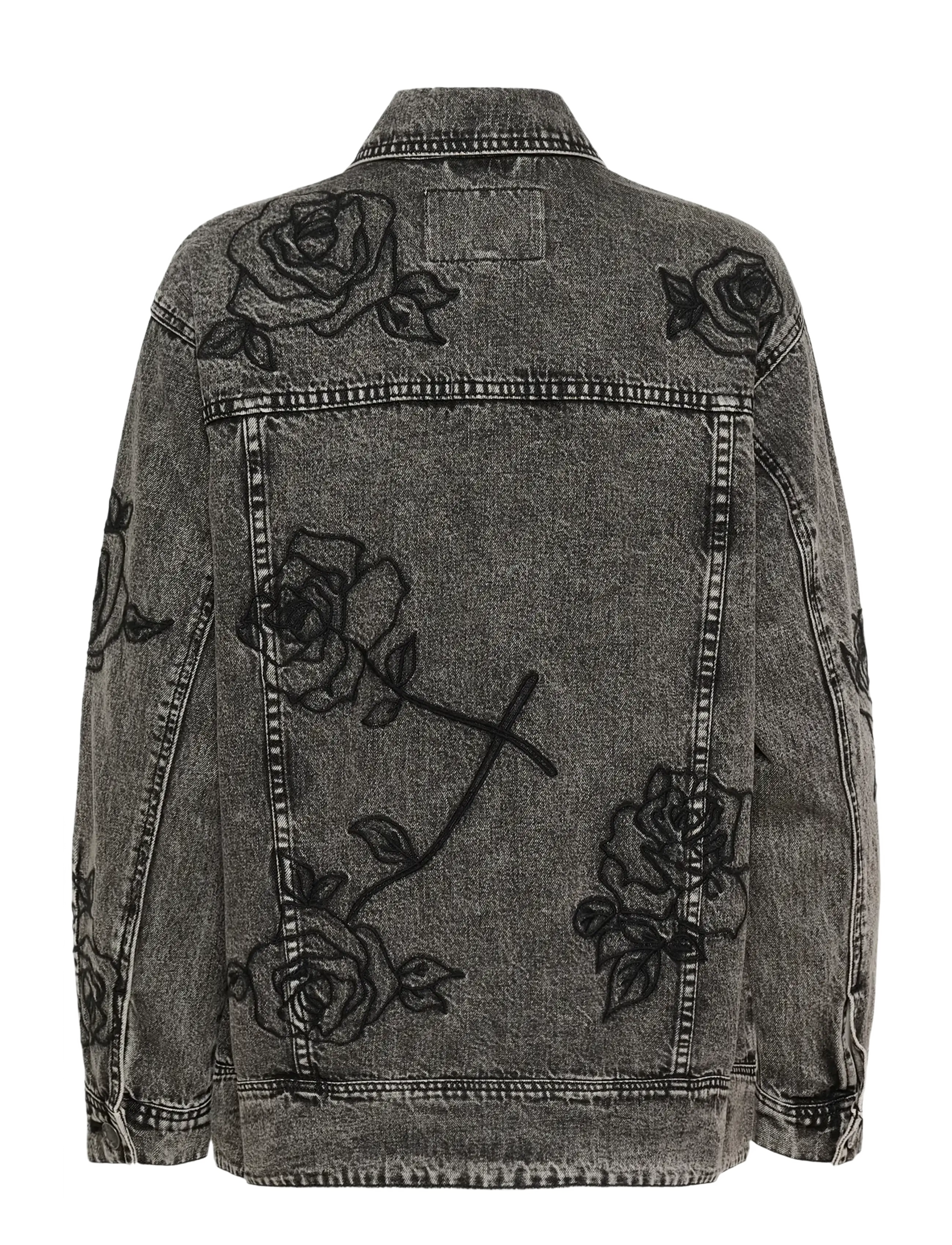 Kaffe - KAross Denim Jacket - teksatagid - dark grey washed denim - 2