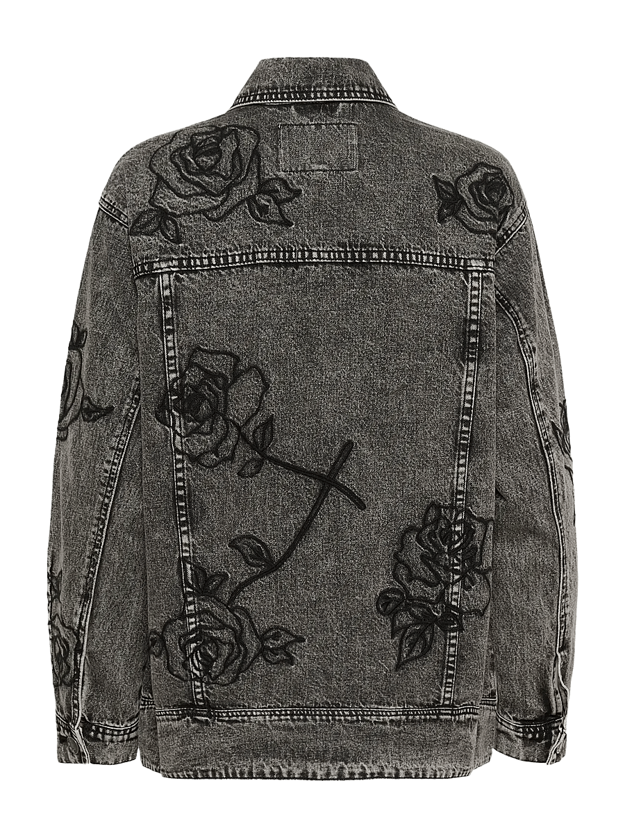 Kaffe - KAross Denim Jacket - jeansjackor - dark grey washed denim - 2