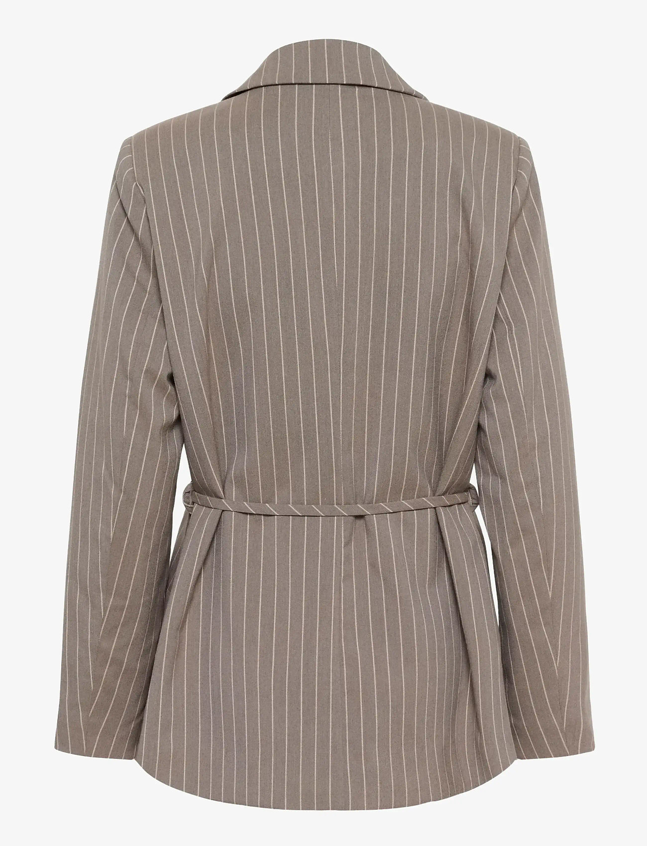 Kaffe - KAmeril Blazer - kavajer med skärp - beige pinstripe - 2