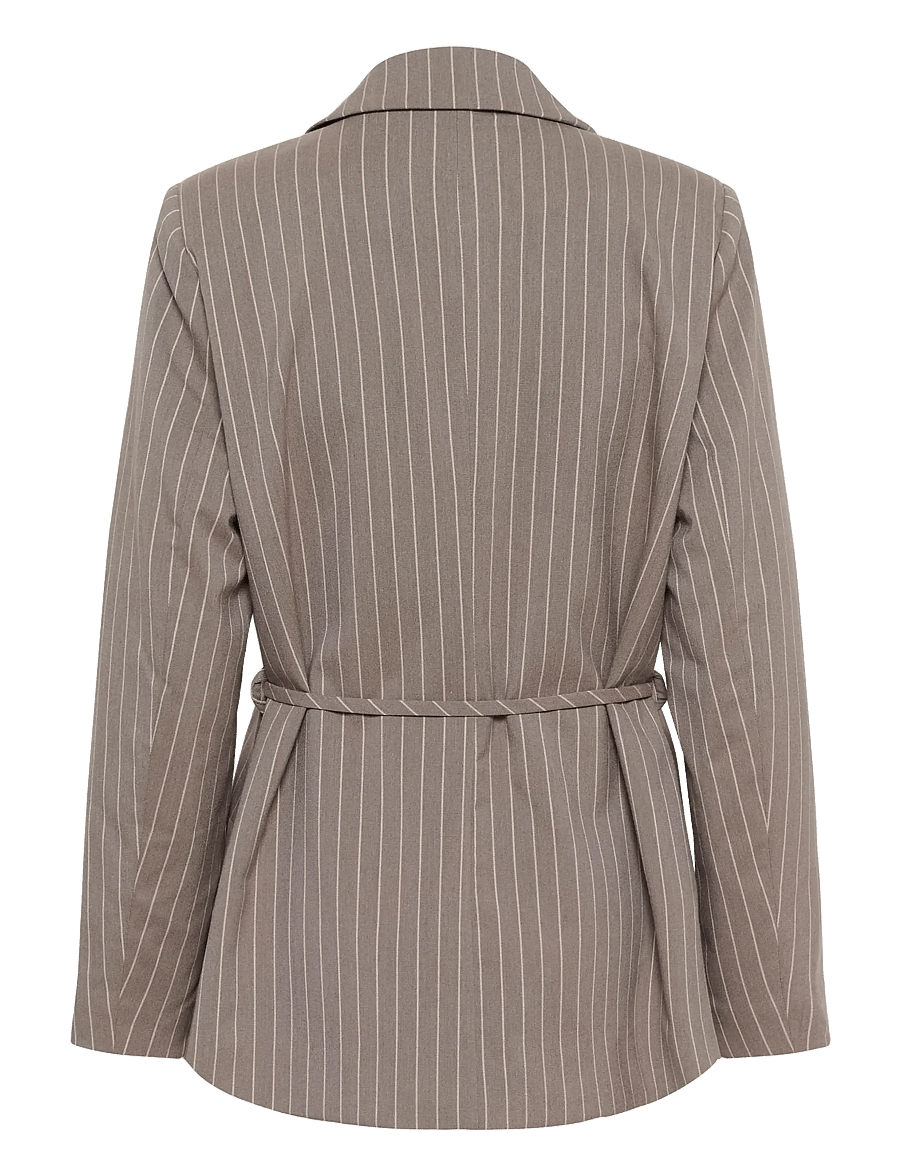 Kaffe - KAmeril Blazer - belted blazers - beige pinstripe - 2