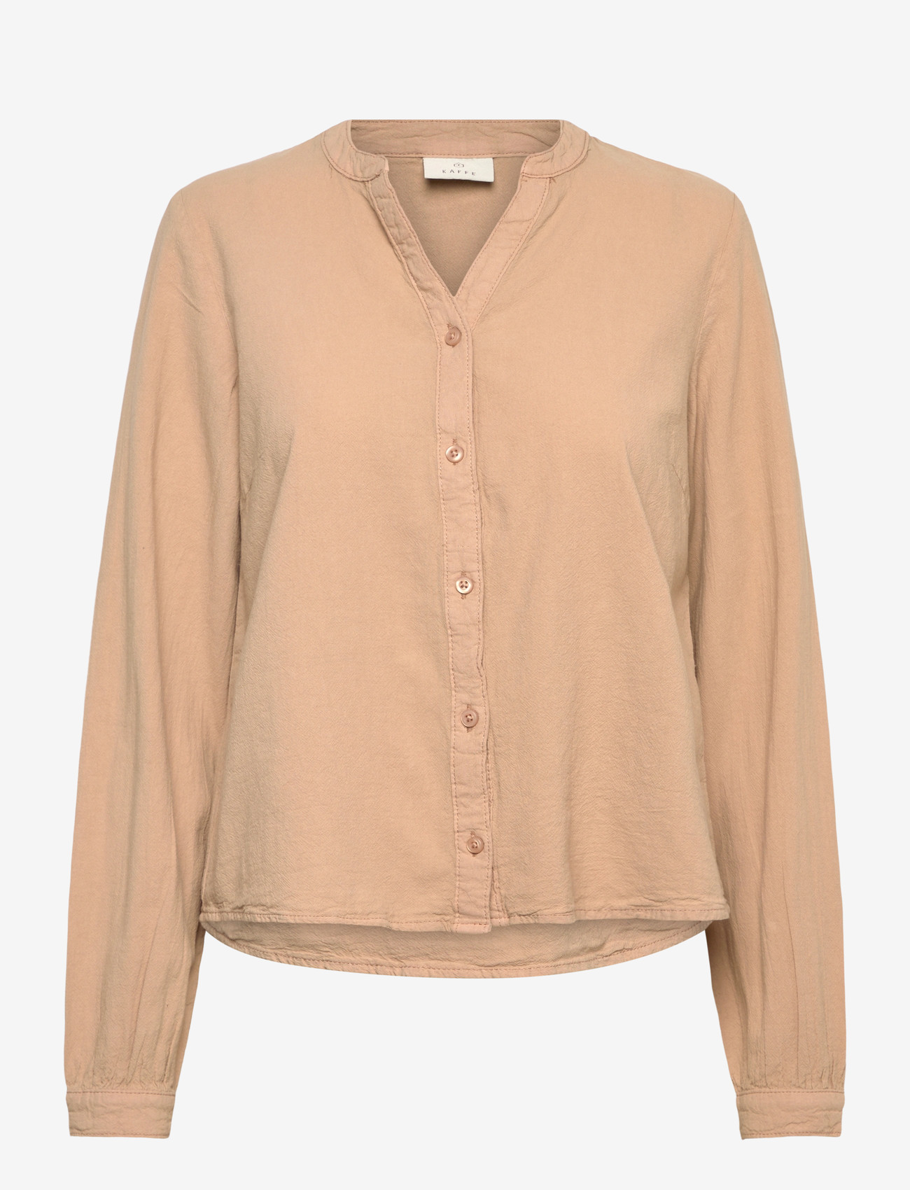 Kaffe - KAnaya Shirt - långärmade skjortor - classic sand - 0